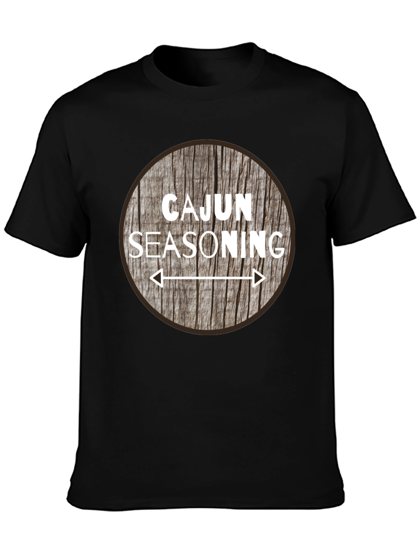 Cajun Seasoning Graphic T-Shirt - Round Wood Design