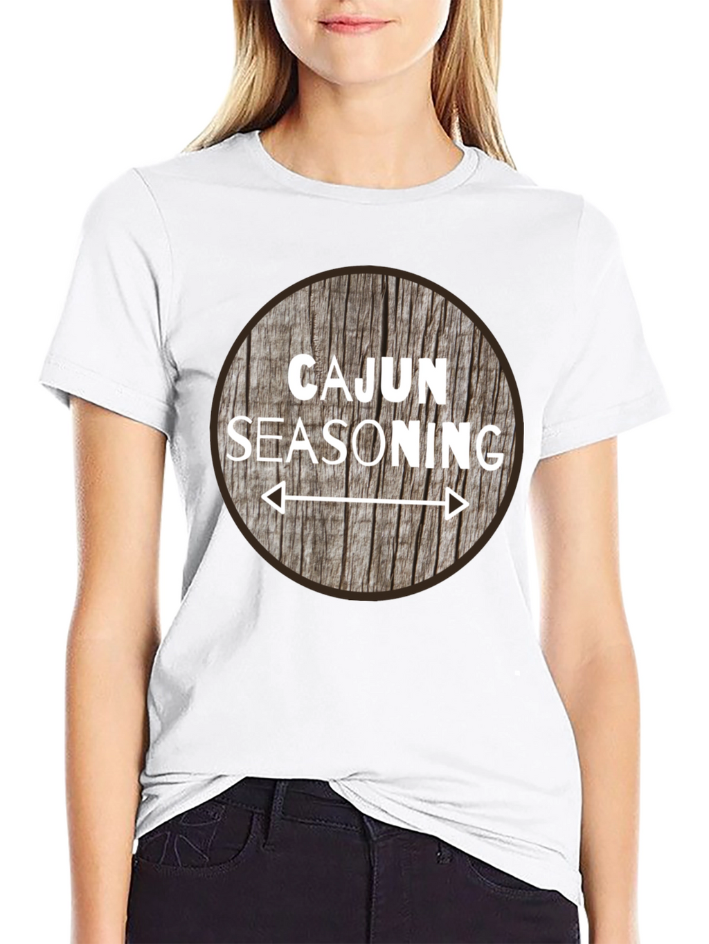 Cajun Seasoning Graphic T-Shirt - Round Wood Design