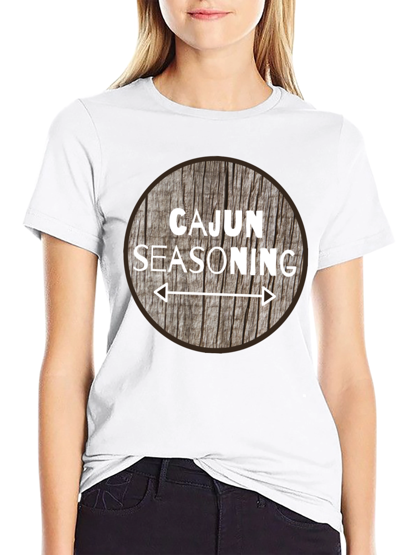 Cajun Seasoning Graphic T-Shirt - Round Wood Design