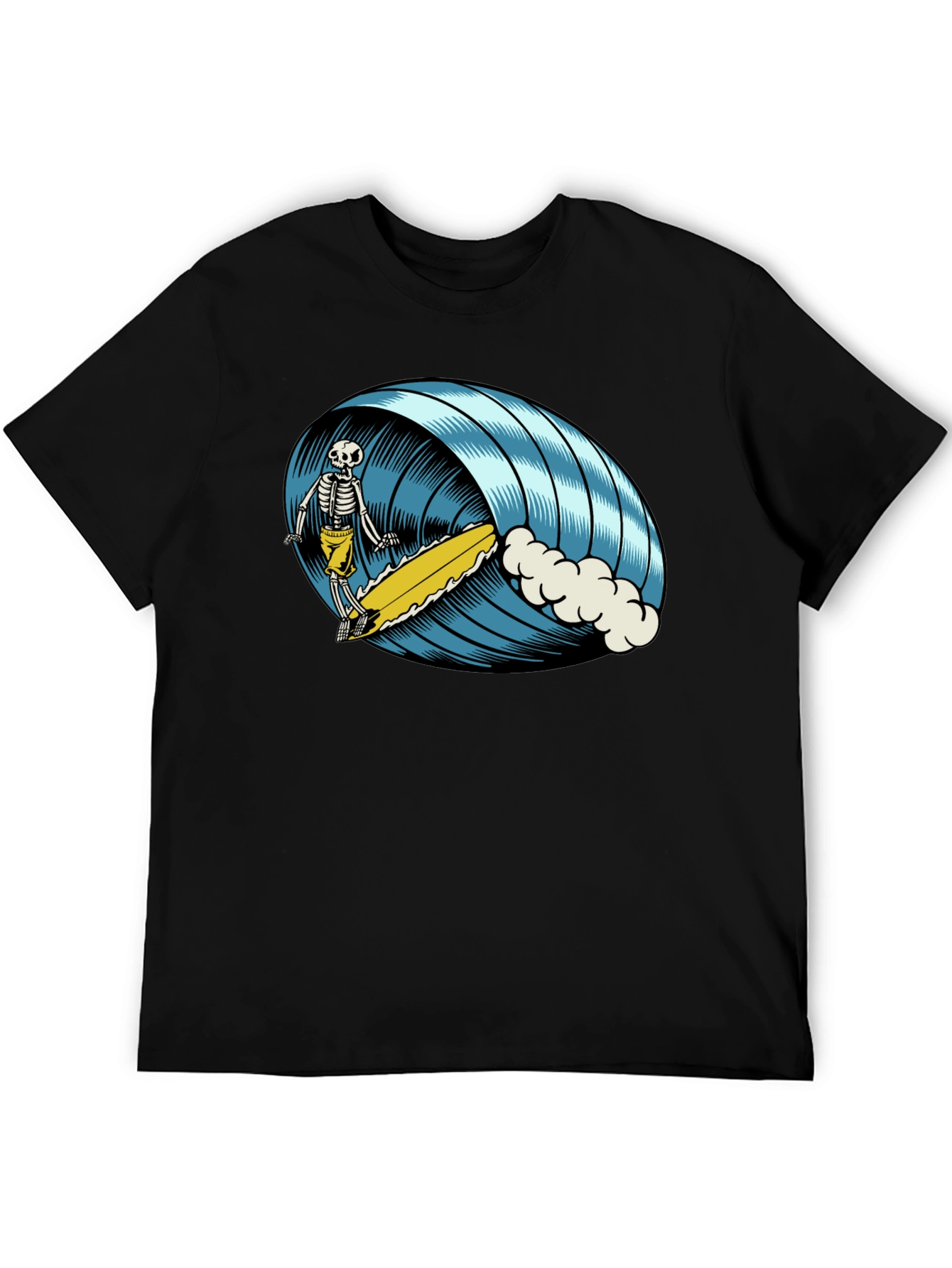 Skeleton Surfer T-Shirt - Ride the Wave of Style!