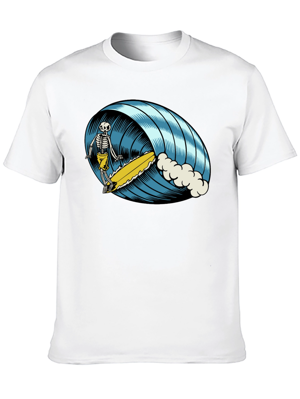 Skeleton Surfer T-Shirt - Ride the Wave of Style!