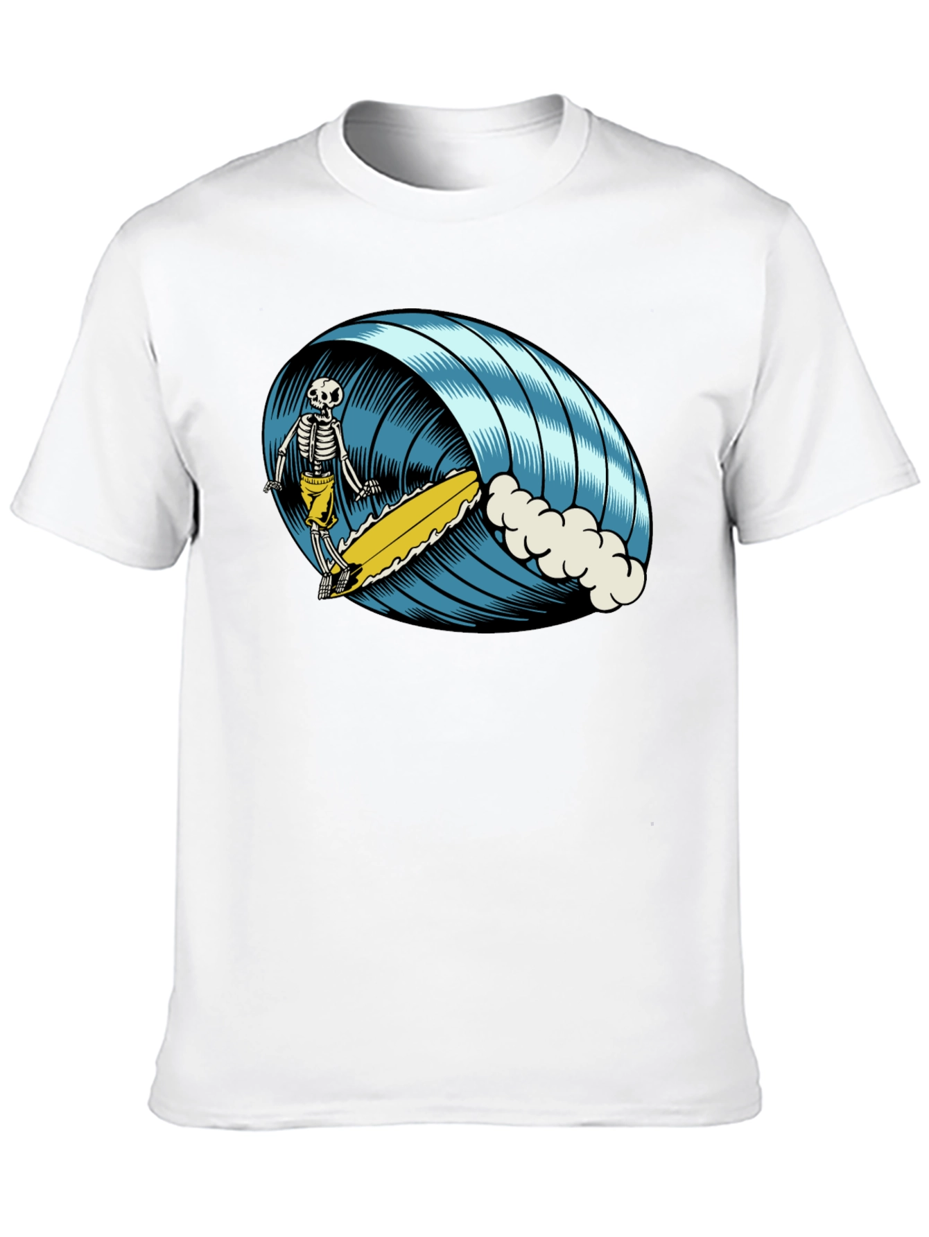 Skeleton Surfer T-Shirt - Ride the Wave of Style!