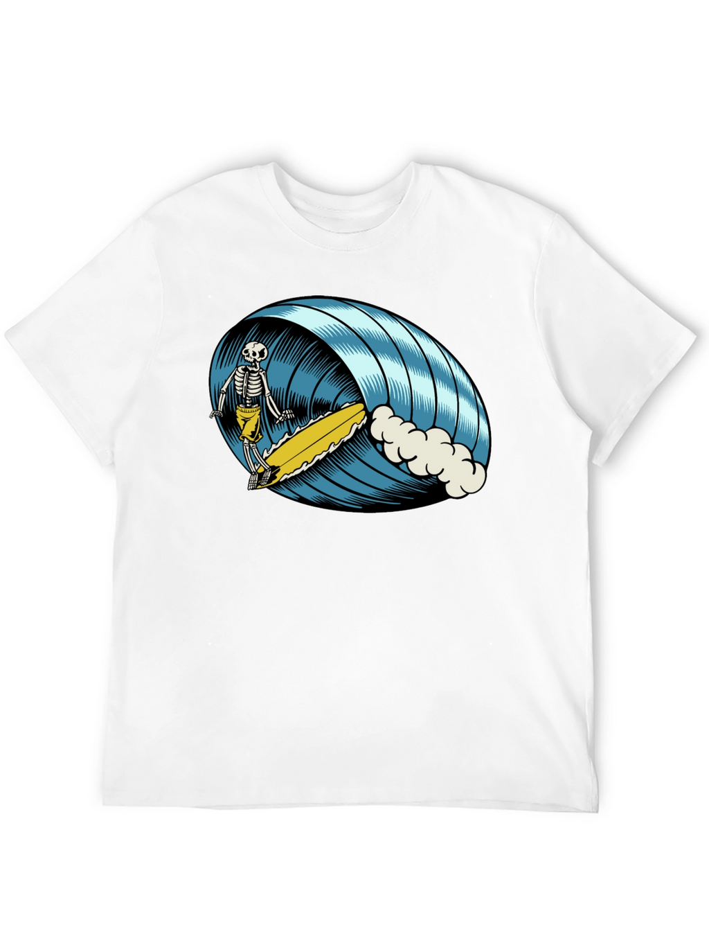 Skeleton Surfer T-Shirt - Ride the Wave of Style!