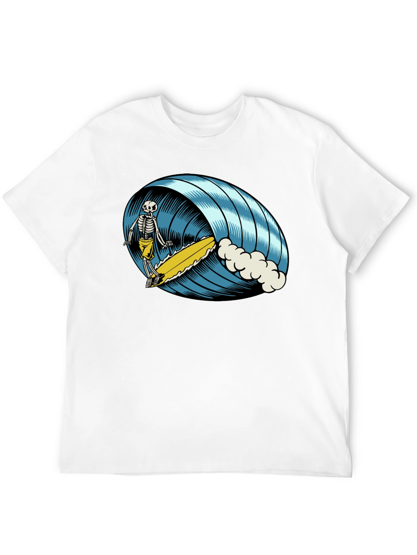 Skeleton Surfer T-Shirt - Ride the Wave of Style!