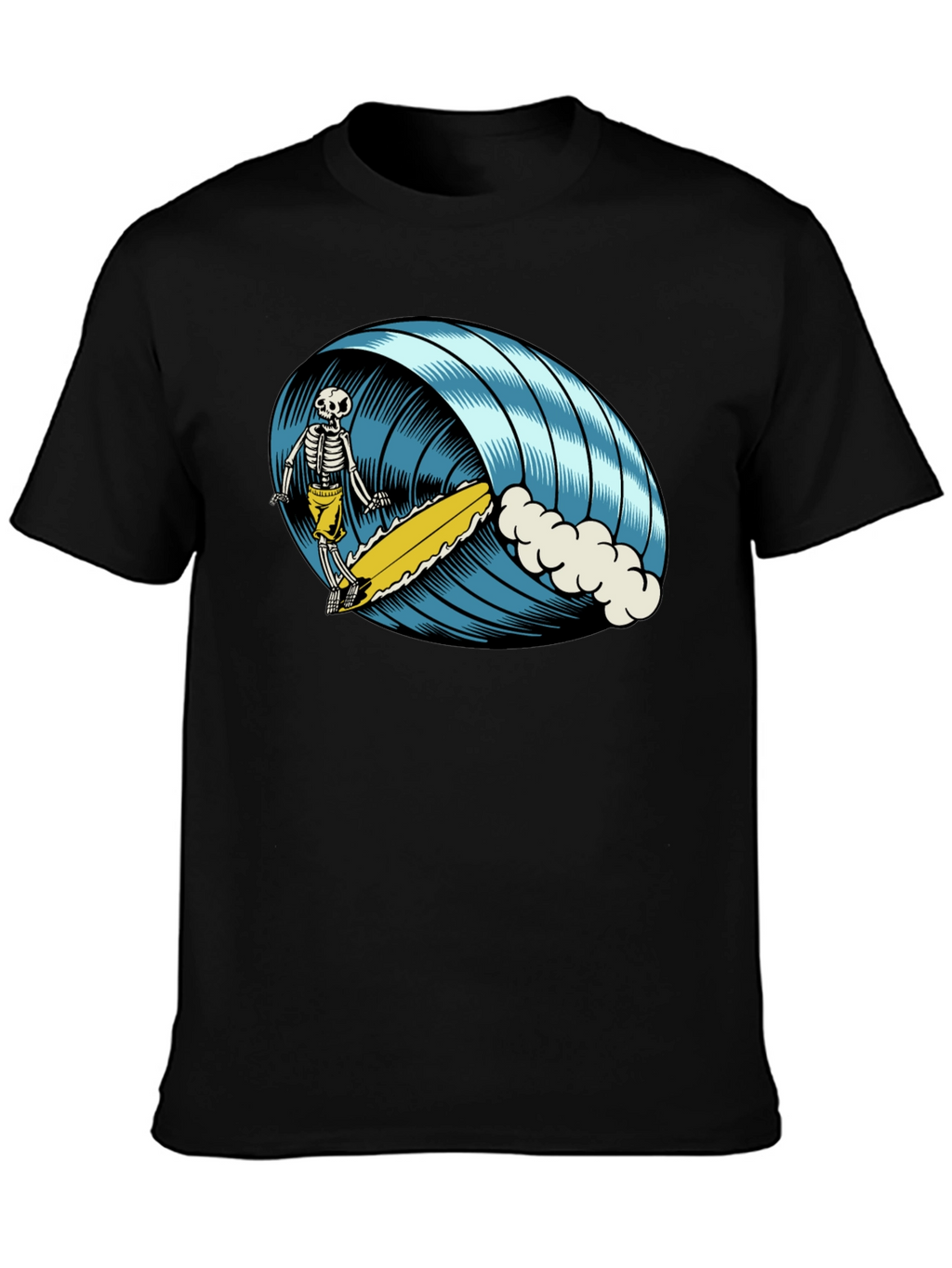 Skeleton Surfer T-Shirt - Ride the Wave of Style!