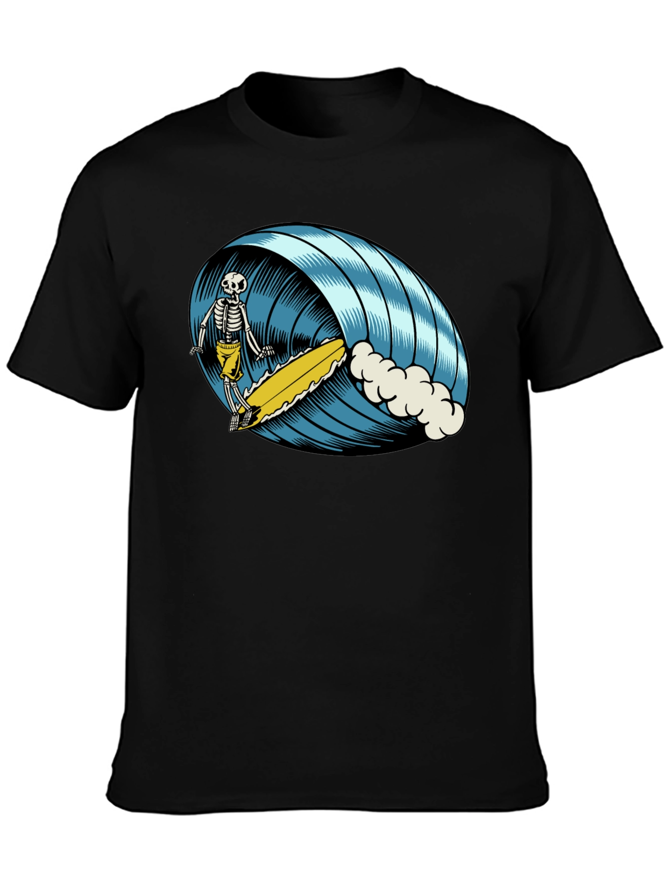 Skeleton Surfer T-Shirt - Ride the Wave of Style!