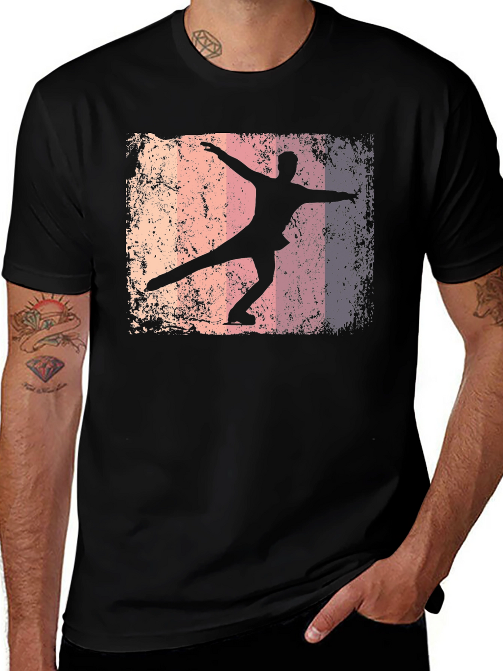 Figure Skating Graphic Tee - Retro Style T-Shirt