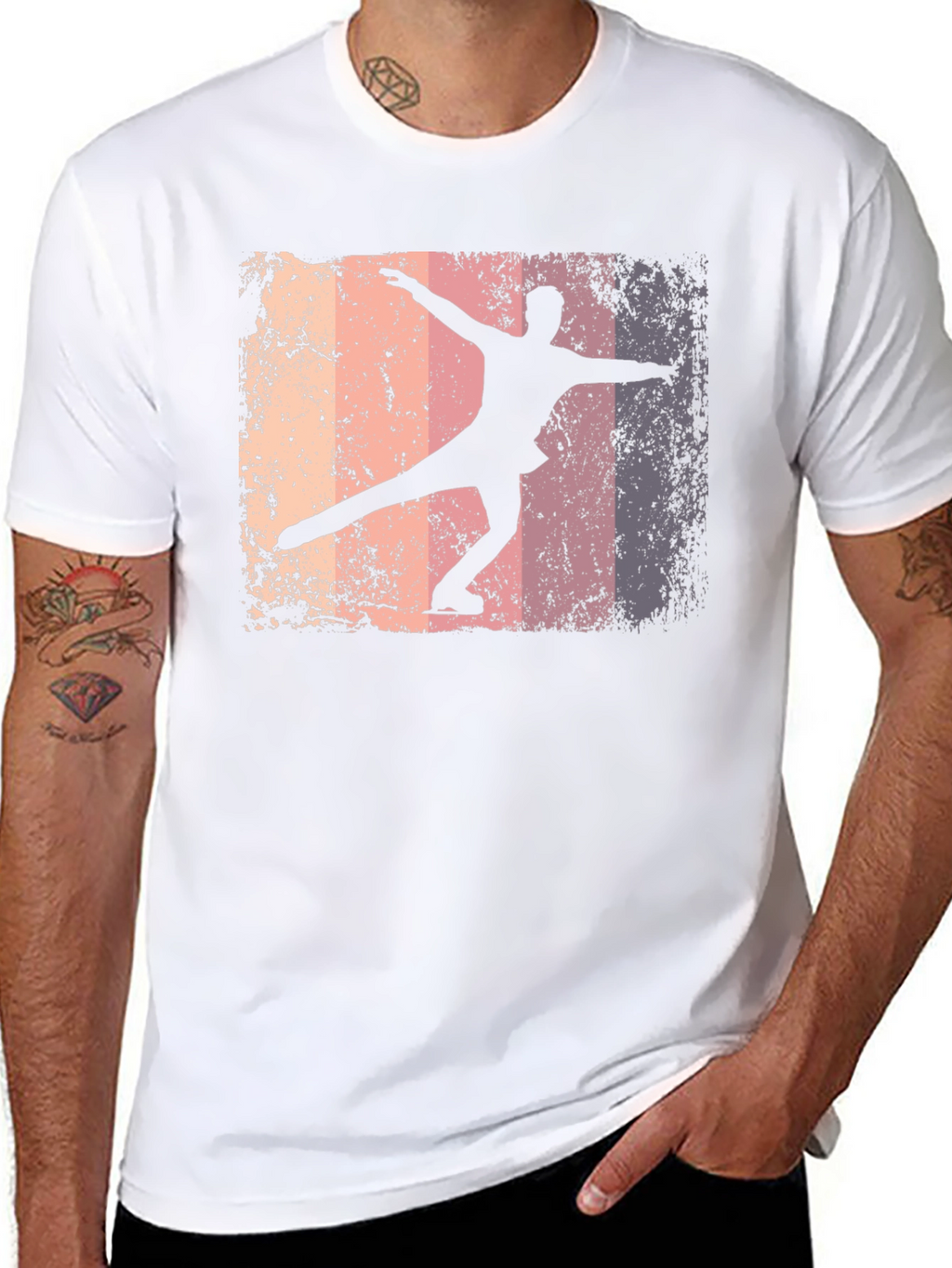 Figure Skating Graphic Tee - Retro Style T-Shirt