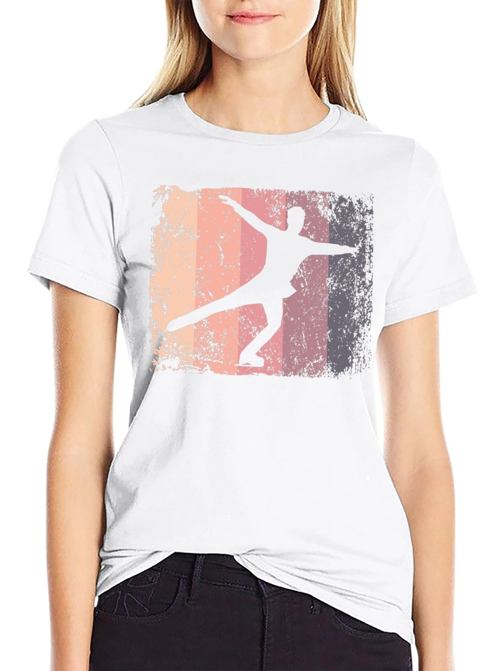 Figure Skating Graphic Tee - Retro Style T-Shirt