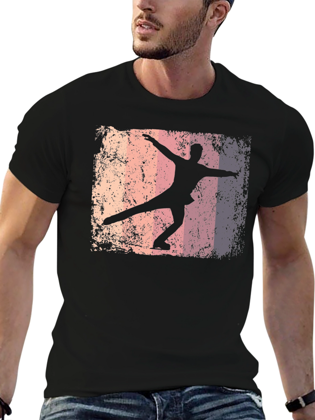 Figure Skating Graphic Tee - Retro Style T-Shirt