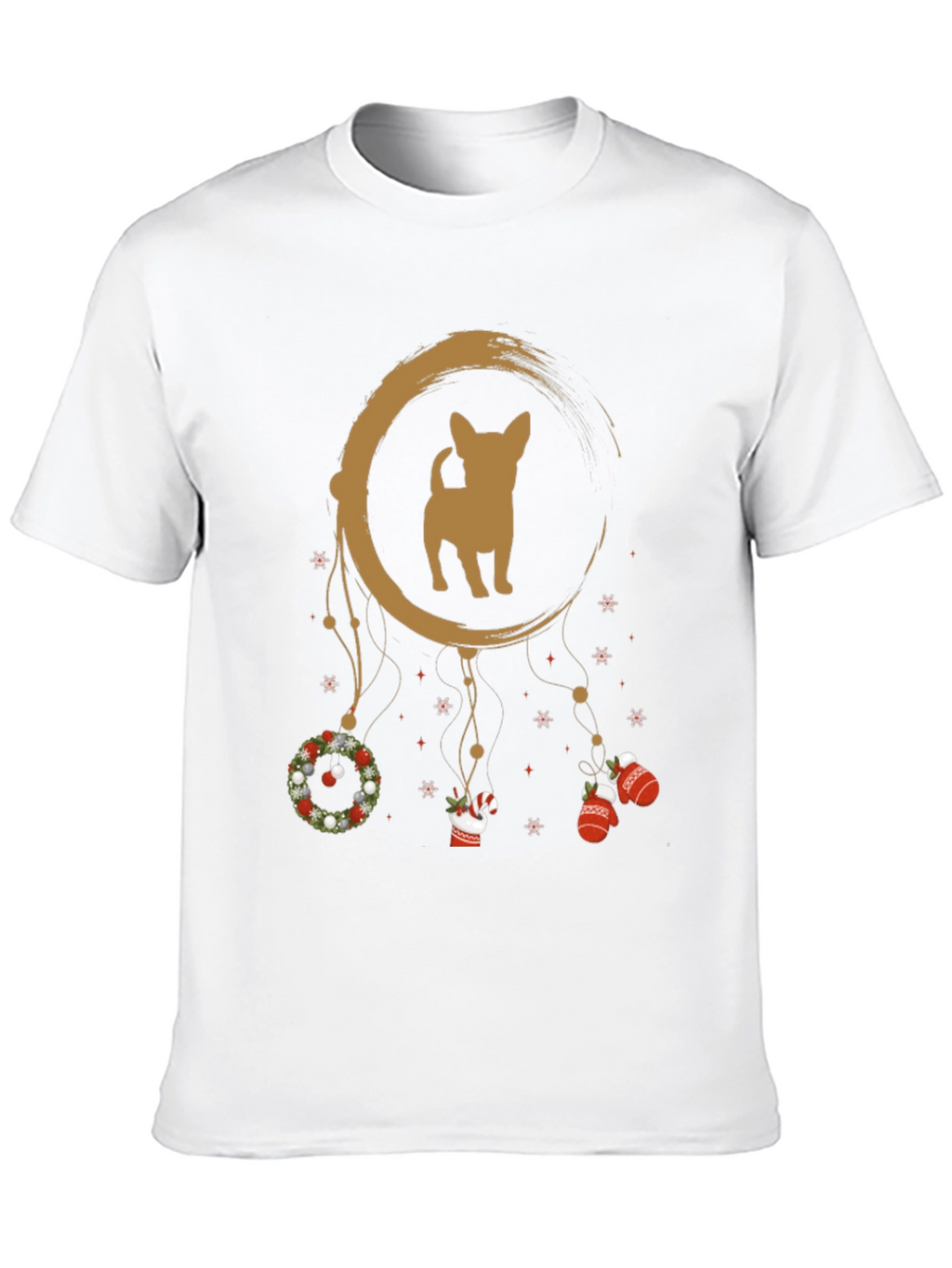 Christmas Chihuahua Dreamcatcher T-Shirt – Festive Dog Lover Tee