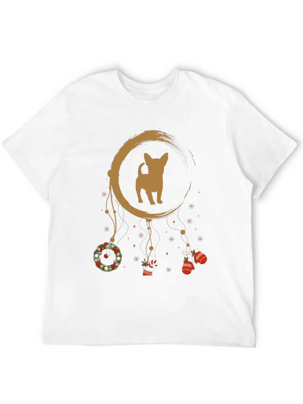Christmas Chihuahua Dreamcatcher T-Shirt – Festive Dog Lover Tee