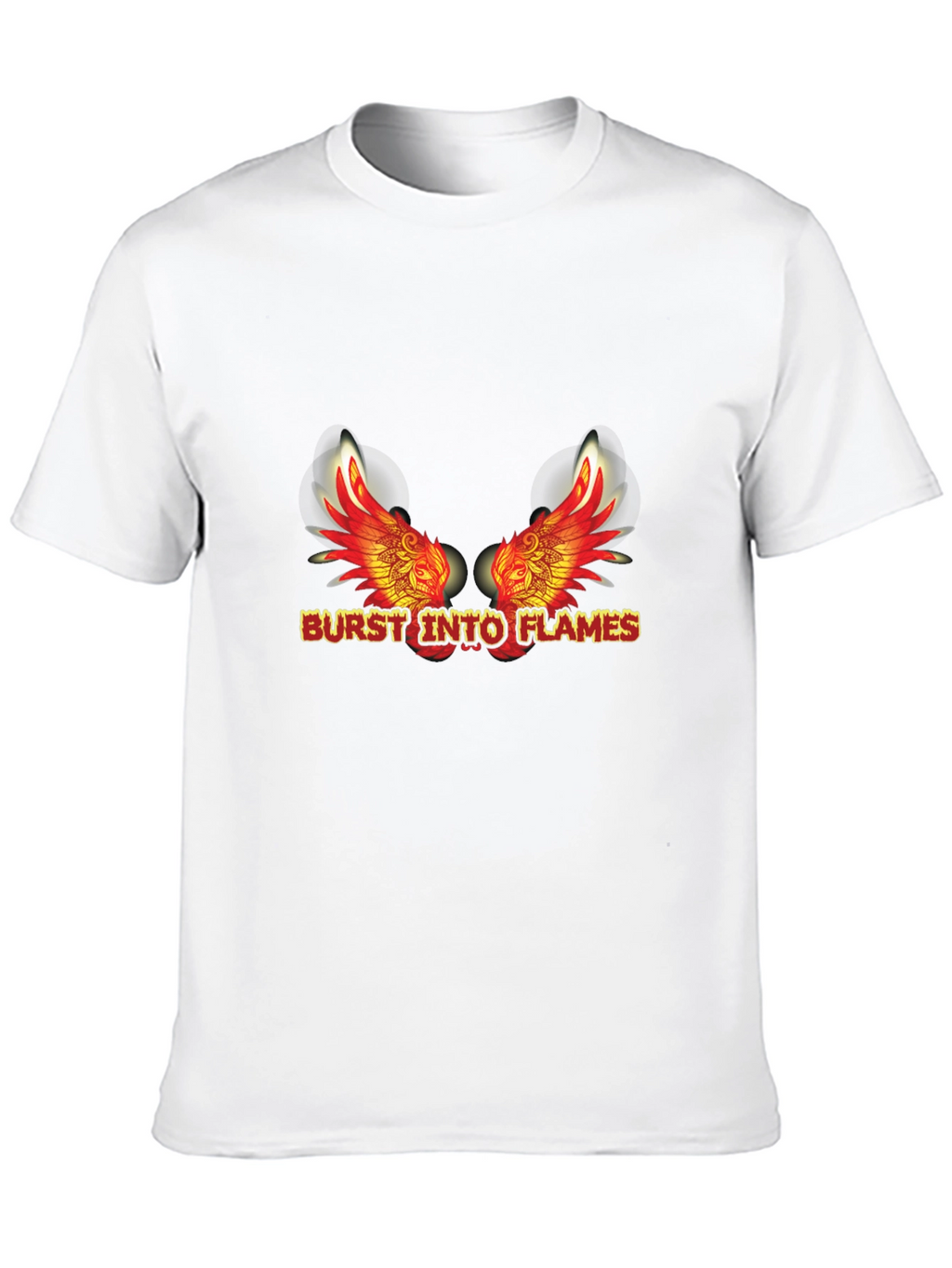 Burst Into Flames Graphic Tee - Mens Black T-Shirt