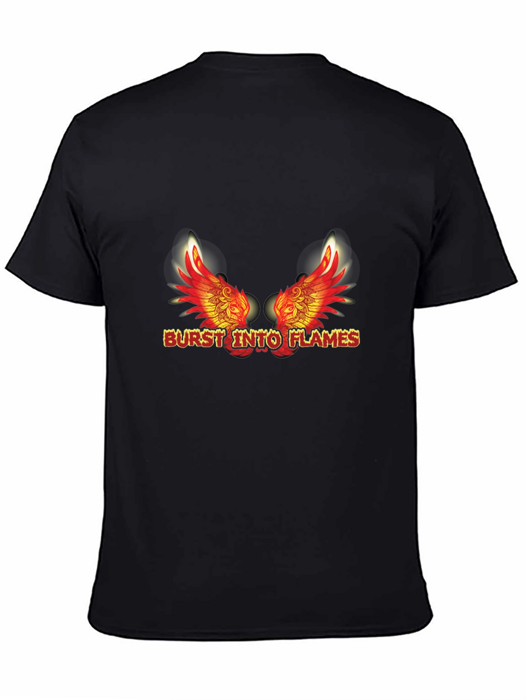 Burst Into Flames Graphic Tee - Mens Black T-Shirt