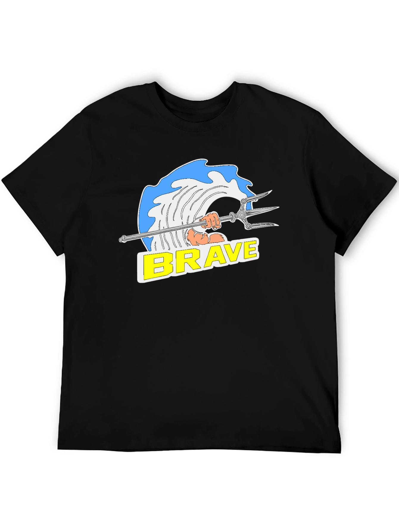Brave Graphic T-Shirt - Black Cotton Tee