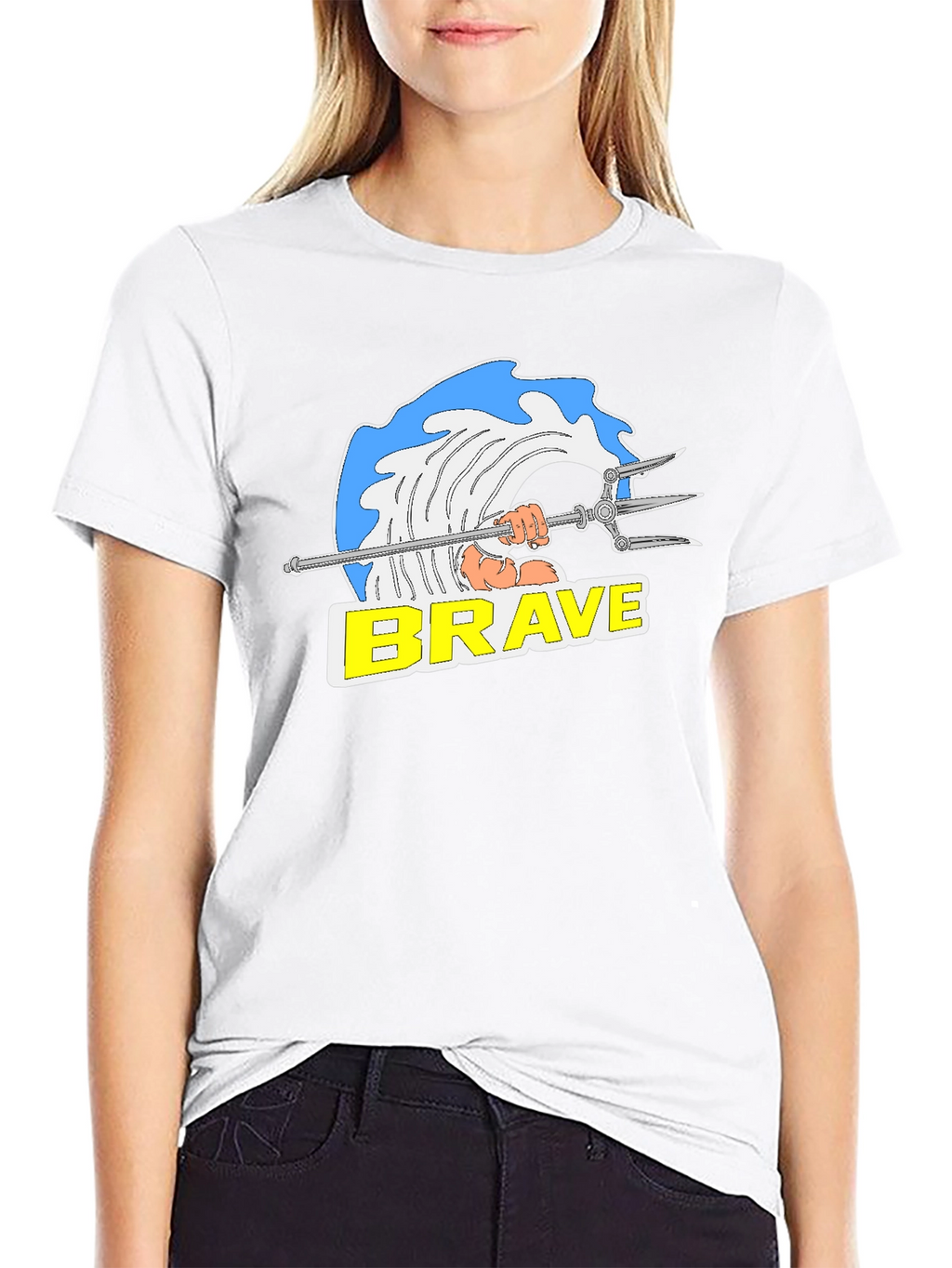 Brave Graphic T-Shirt - Black Cotton Tee