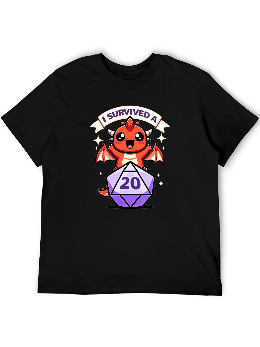 D&D Dragon 20-Sided Die I Survived A T-Shirt