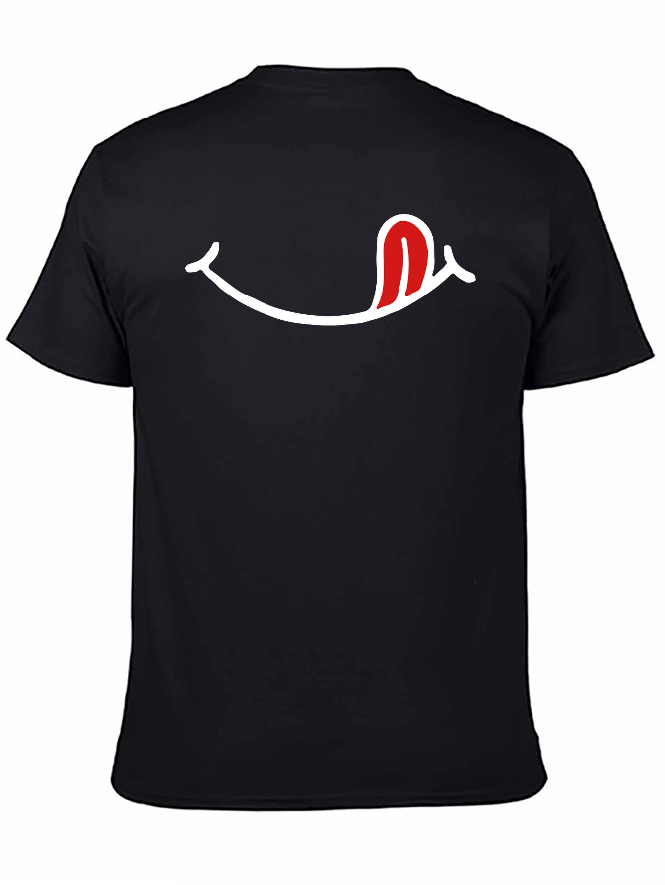 Funny Tongue T-Shirt - Black Cotton Blend