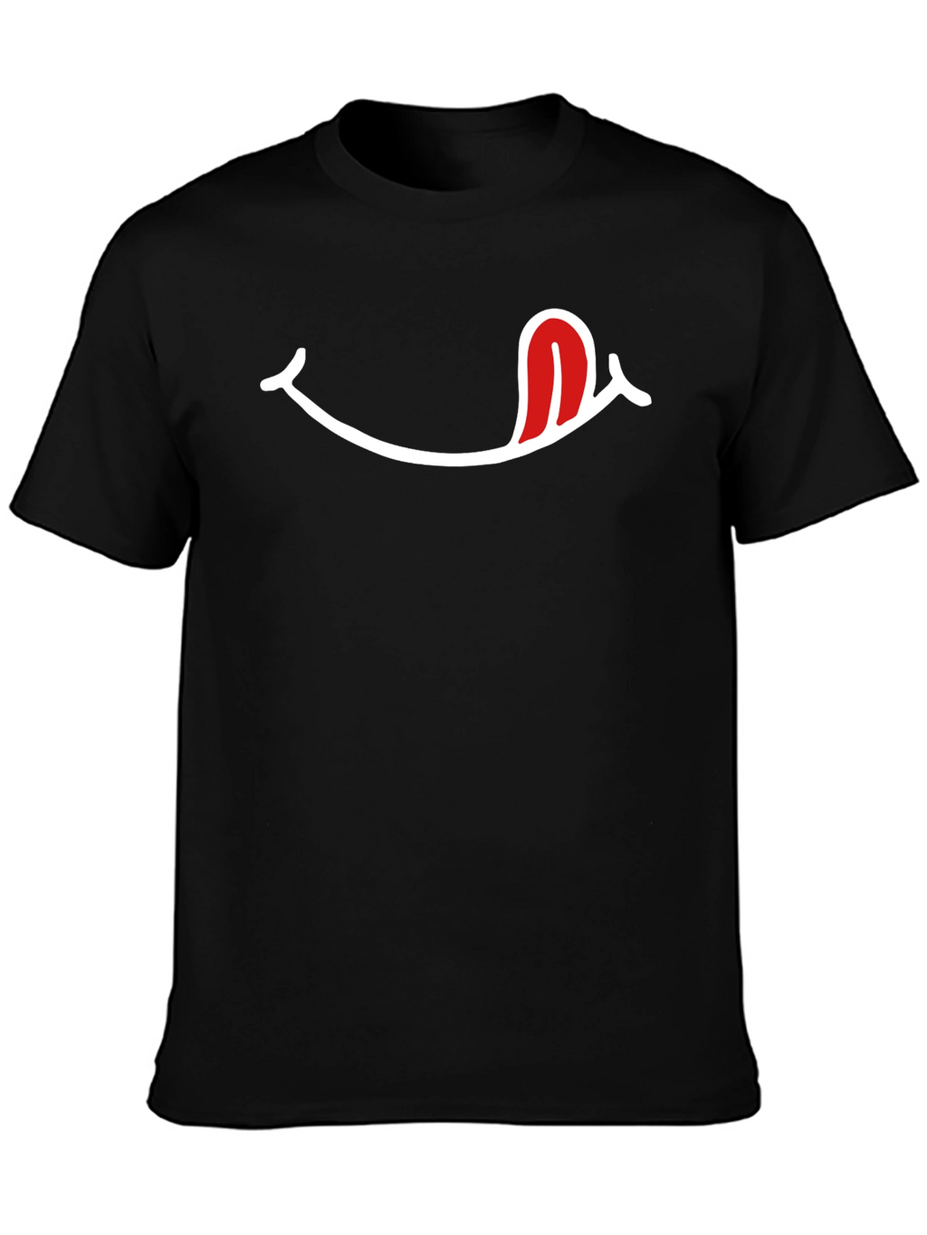 Funny Tongue T-Shirt - Black Cotton Blend