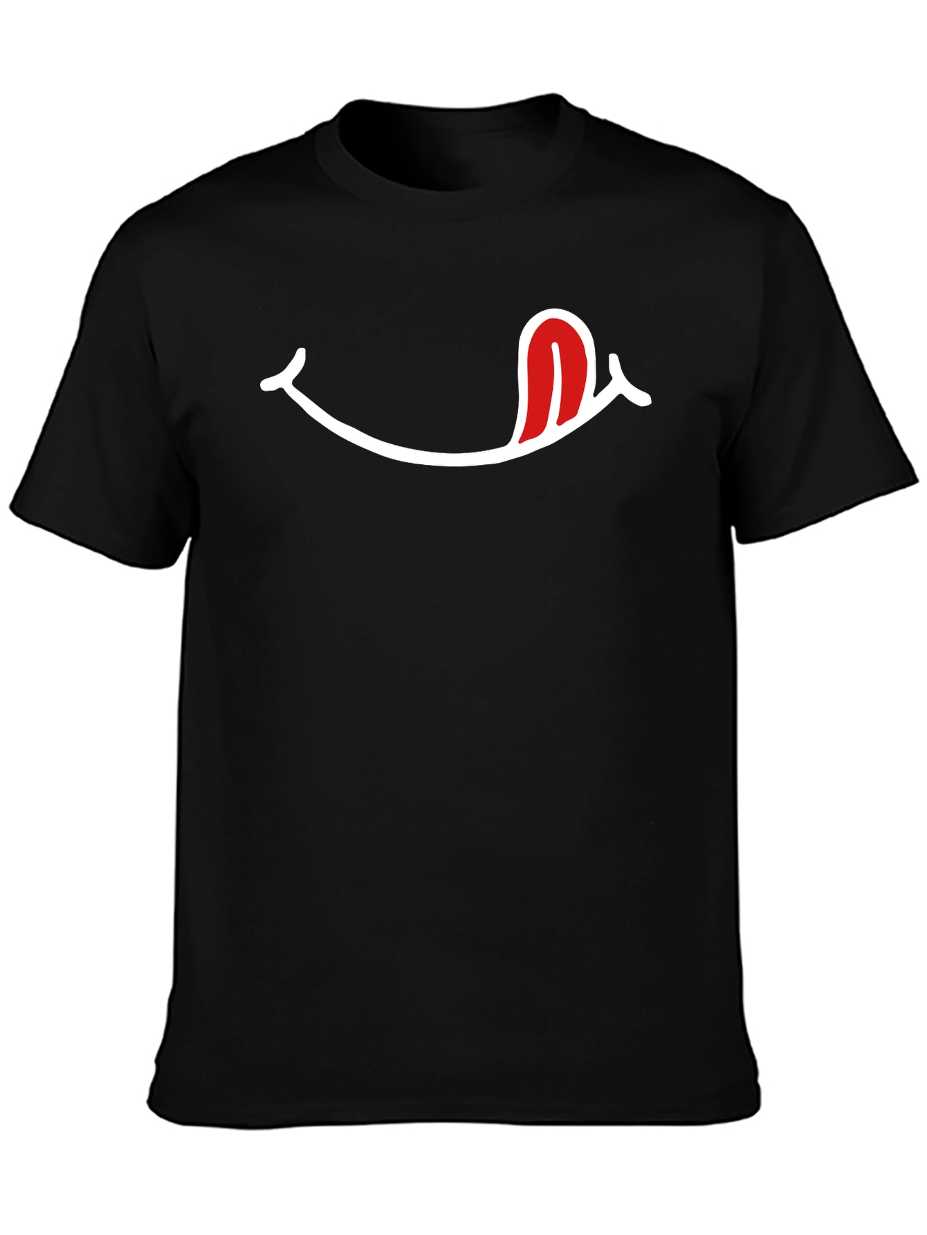 Funny Tongue T-Shirt - Black Cotton Blend