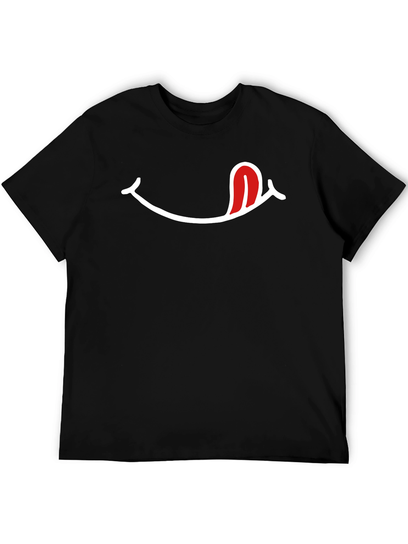 Funny Tongue T-Shirt - Black Cotton Blend