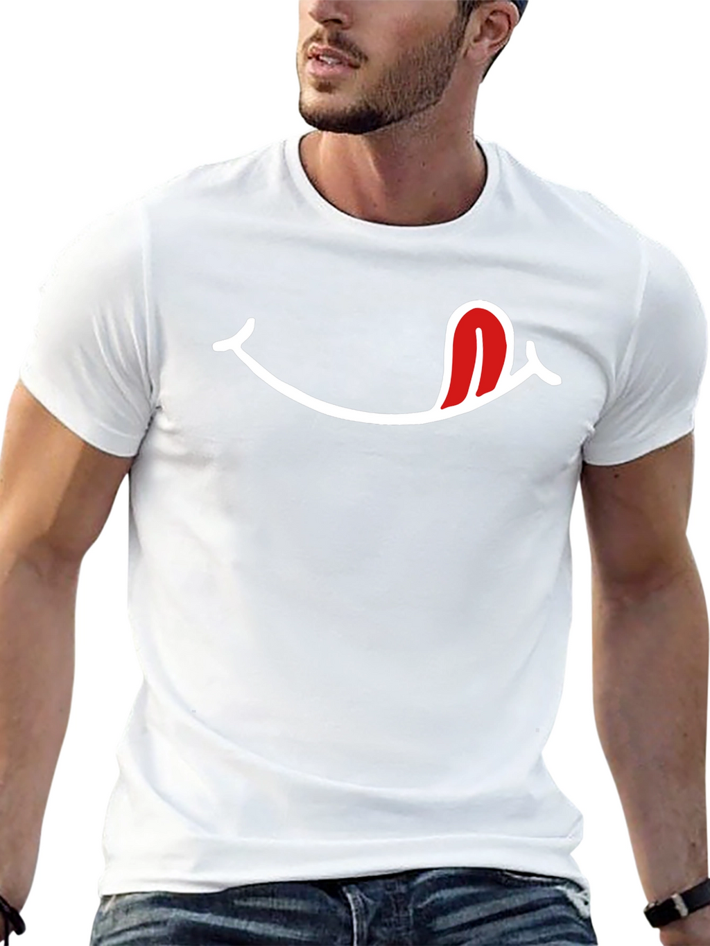 Funny Tongue T-Shirt - Black Cotton Blend