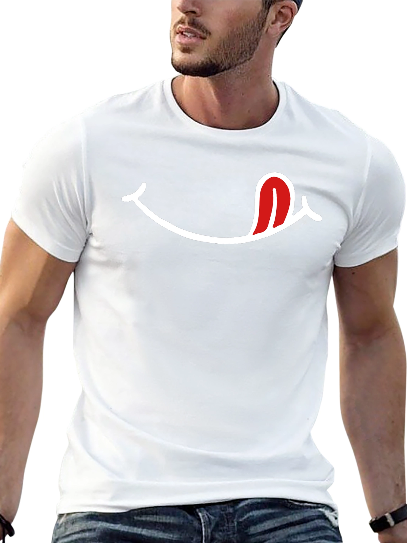 Funny Tongue T-Shirt - Black Cotton Blend