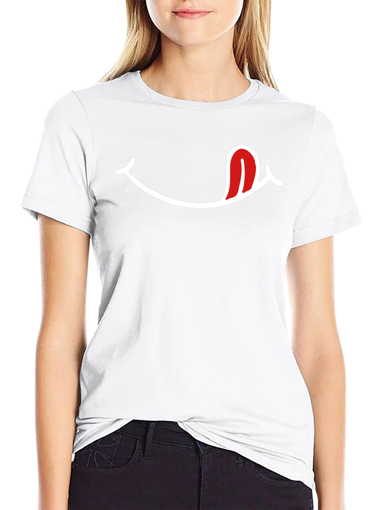 Funny Tongue T-Shirt - Black Cotton Blend