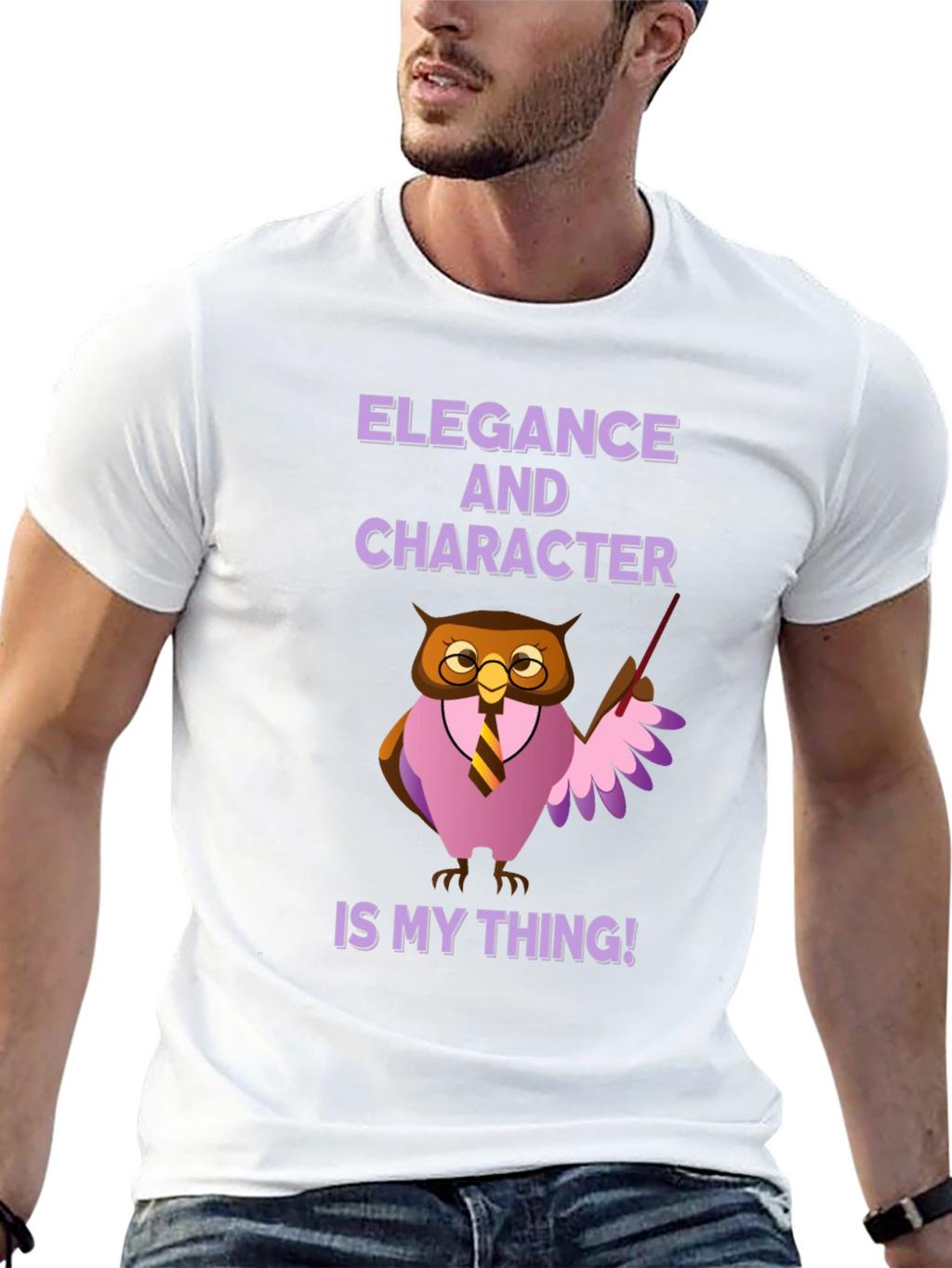 Elegance and Character Owl T-Shirt