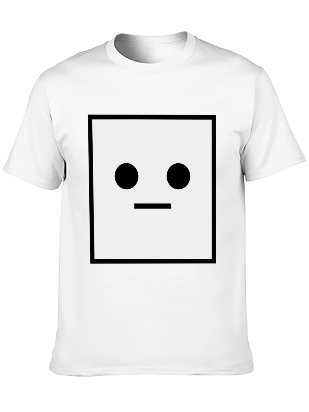 Minimalist Square Face Black T-Shirt