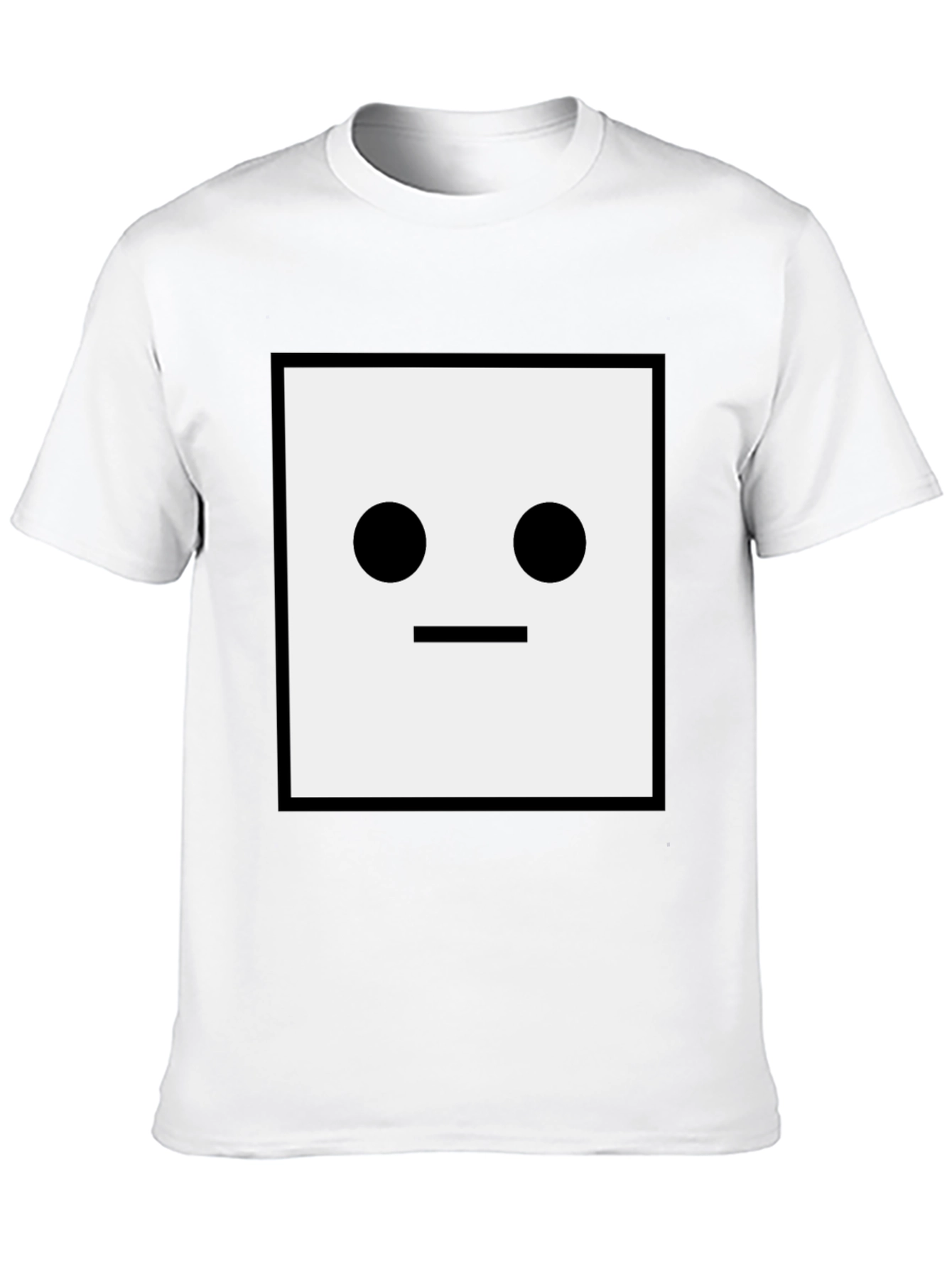 Minimalist Square Face Black T-Shirt