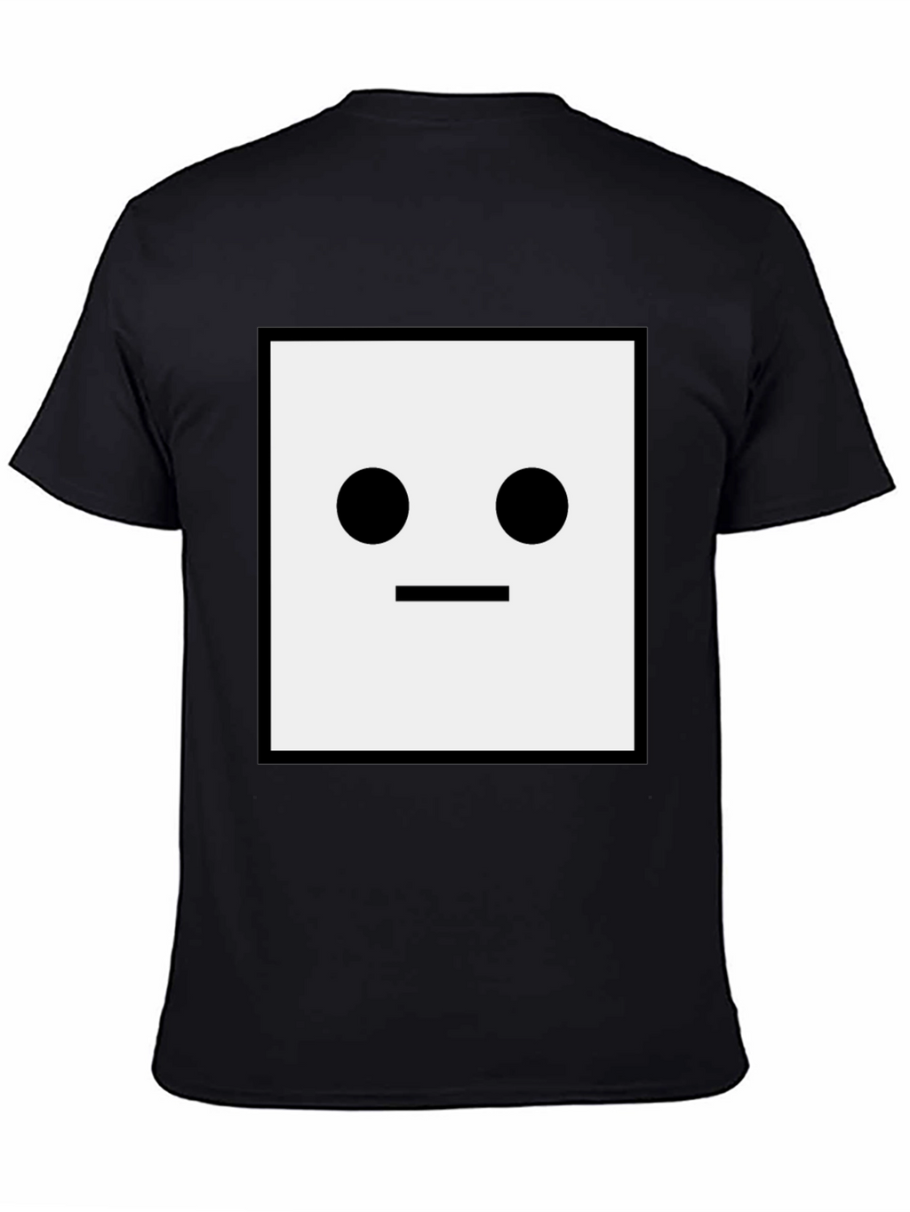 Minimalist Square Face Black T-Shirt