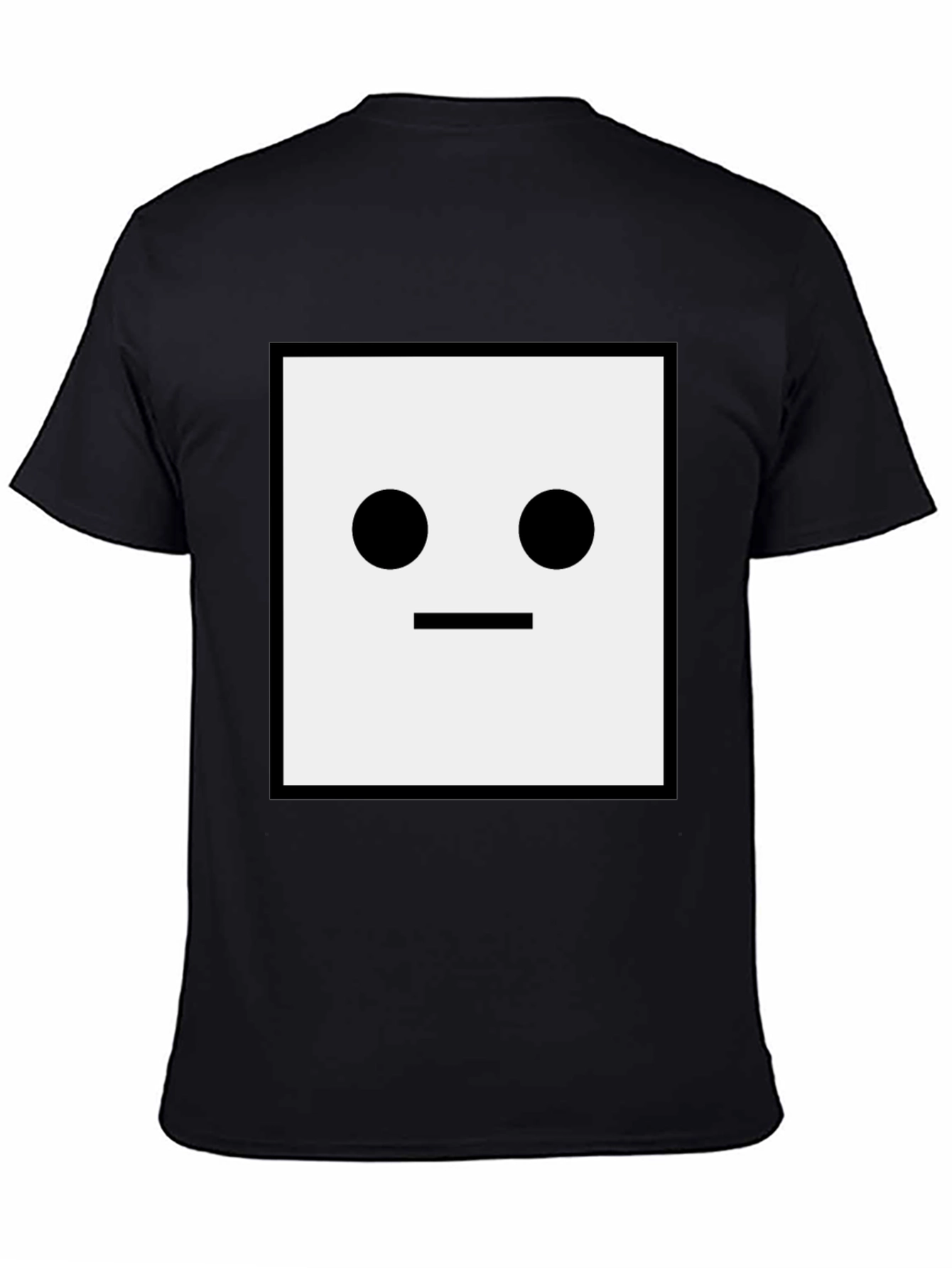 Minimalist Square Face Black T-Shirt