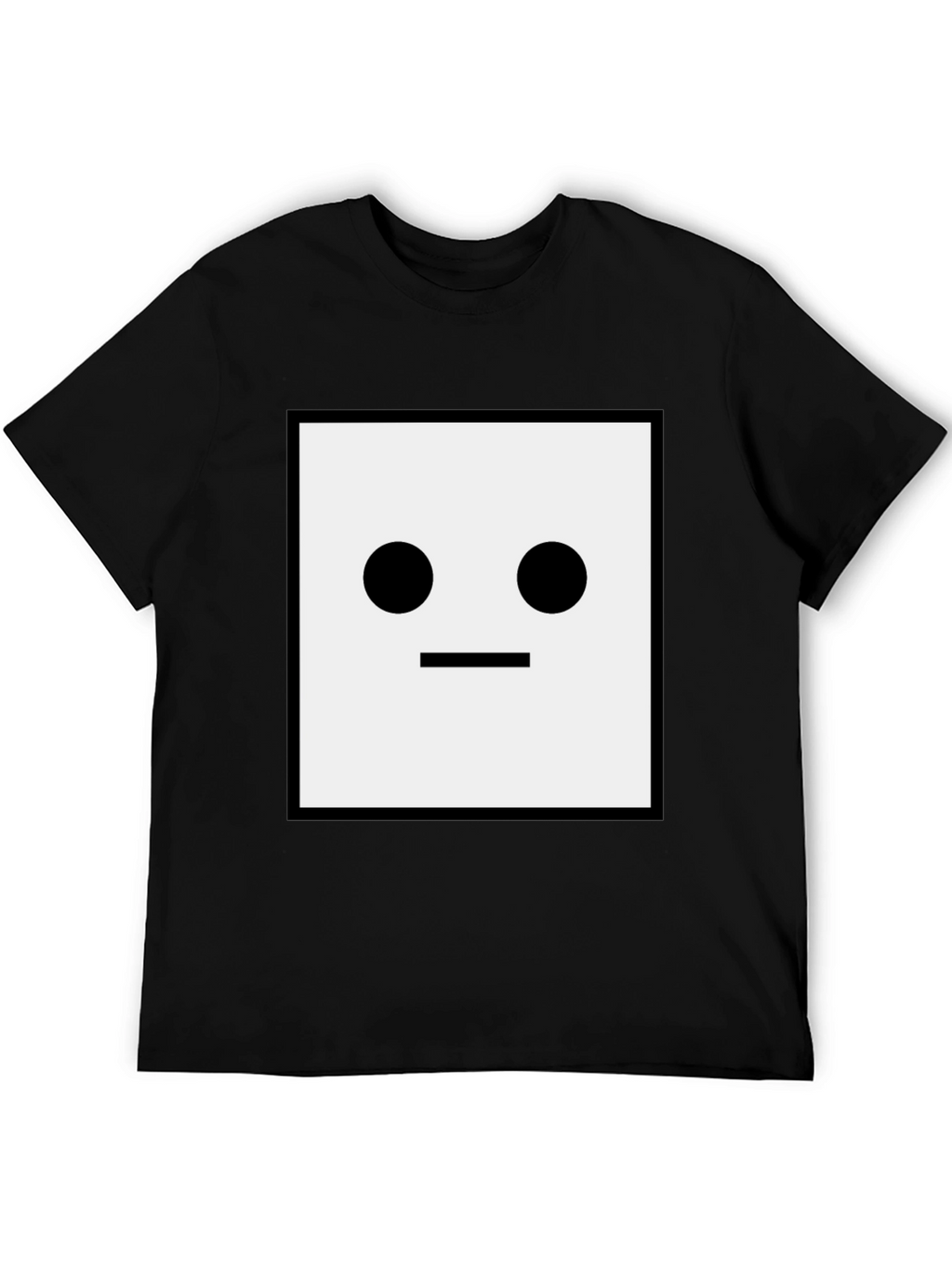 Minimalist Square Face Black T-Shirt
