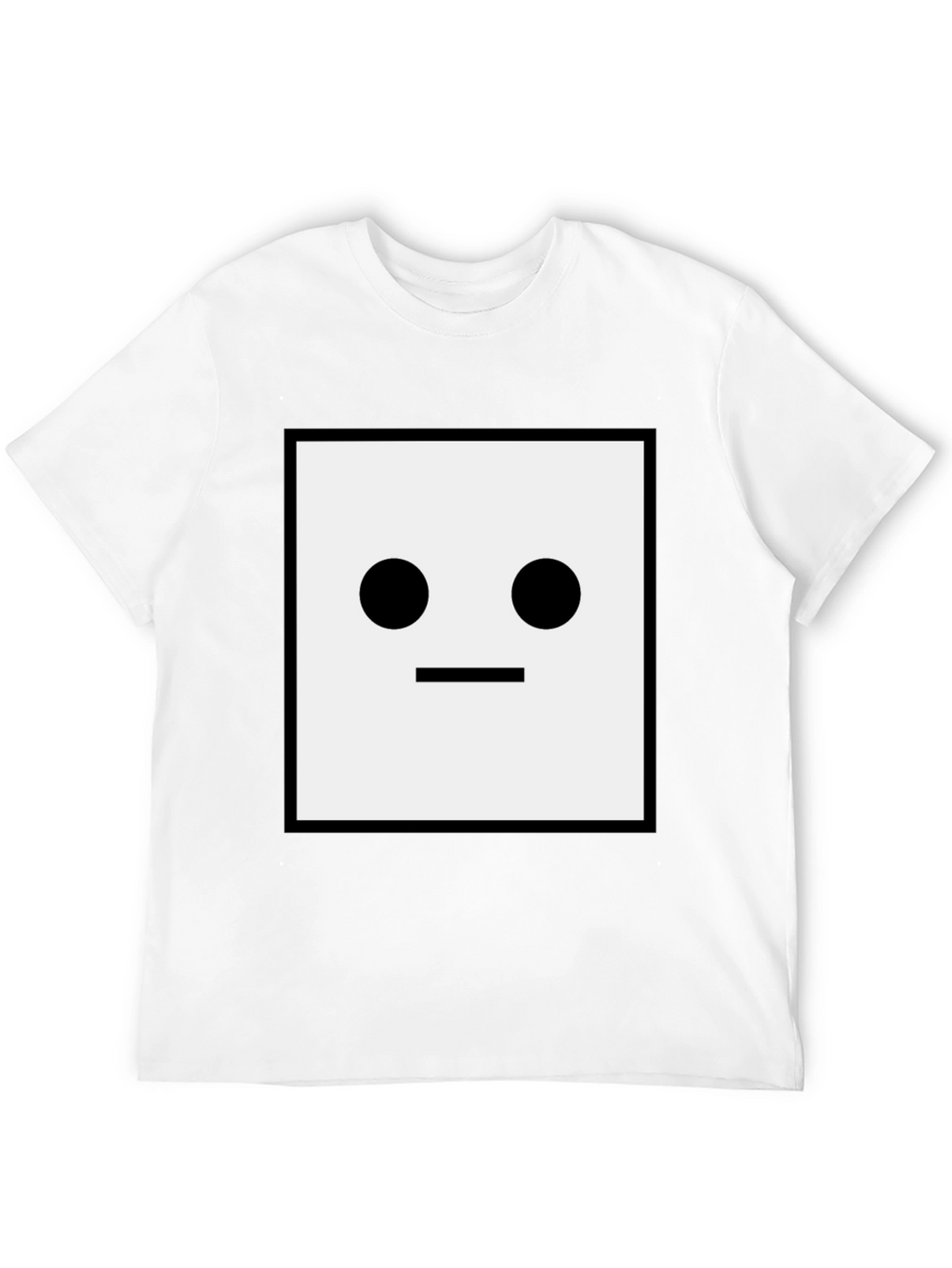 Minimalist Square Face Black T-Shirt