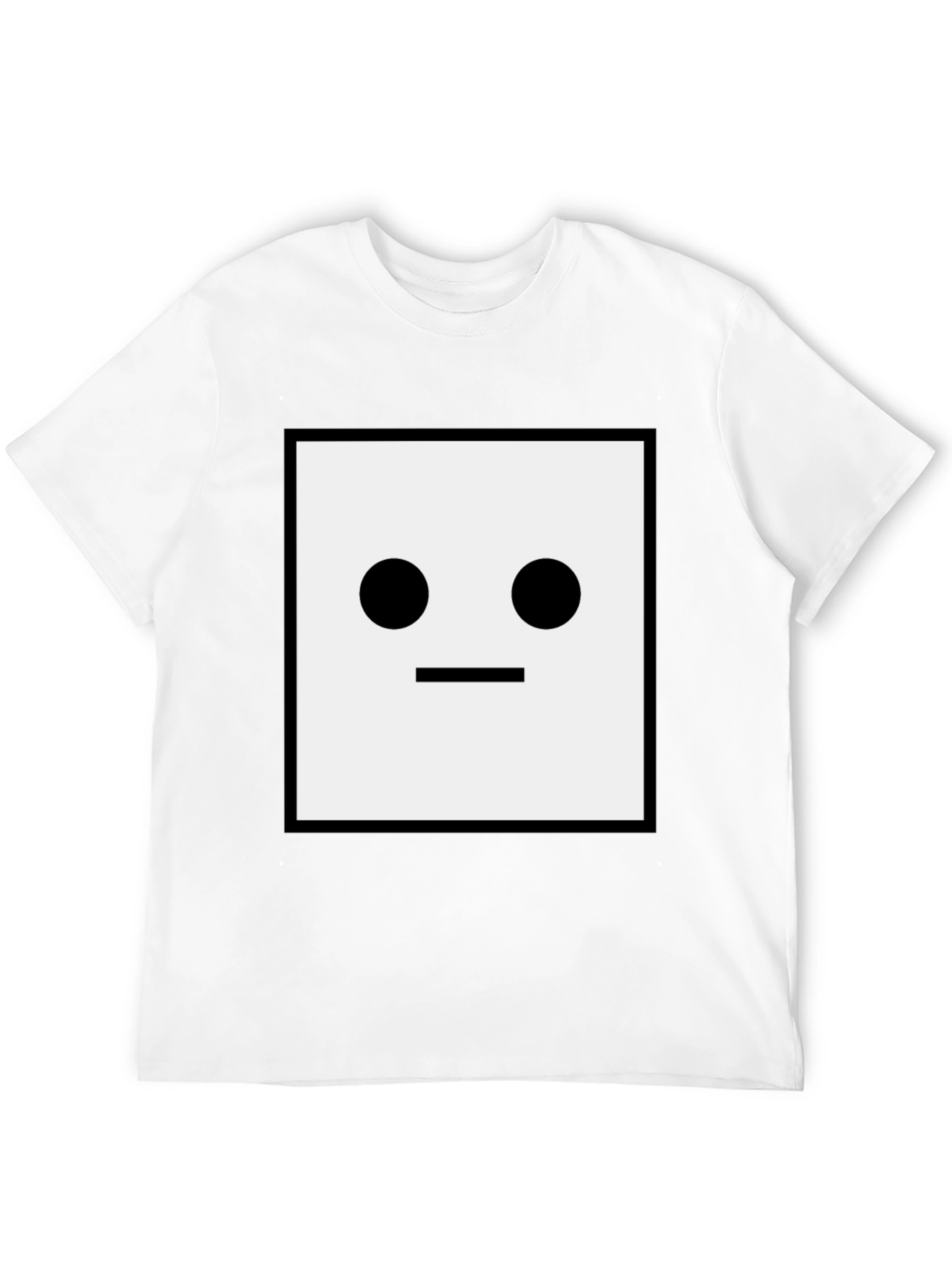 Minimalist Square Face Black T-Shirt
