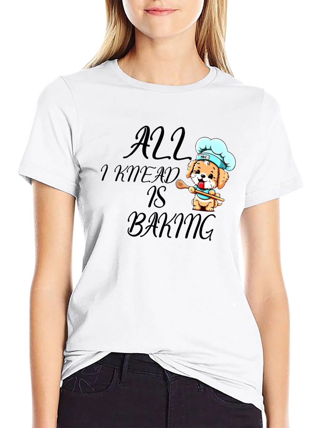 All I Knead is Baking Black Graphic Tee