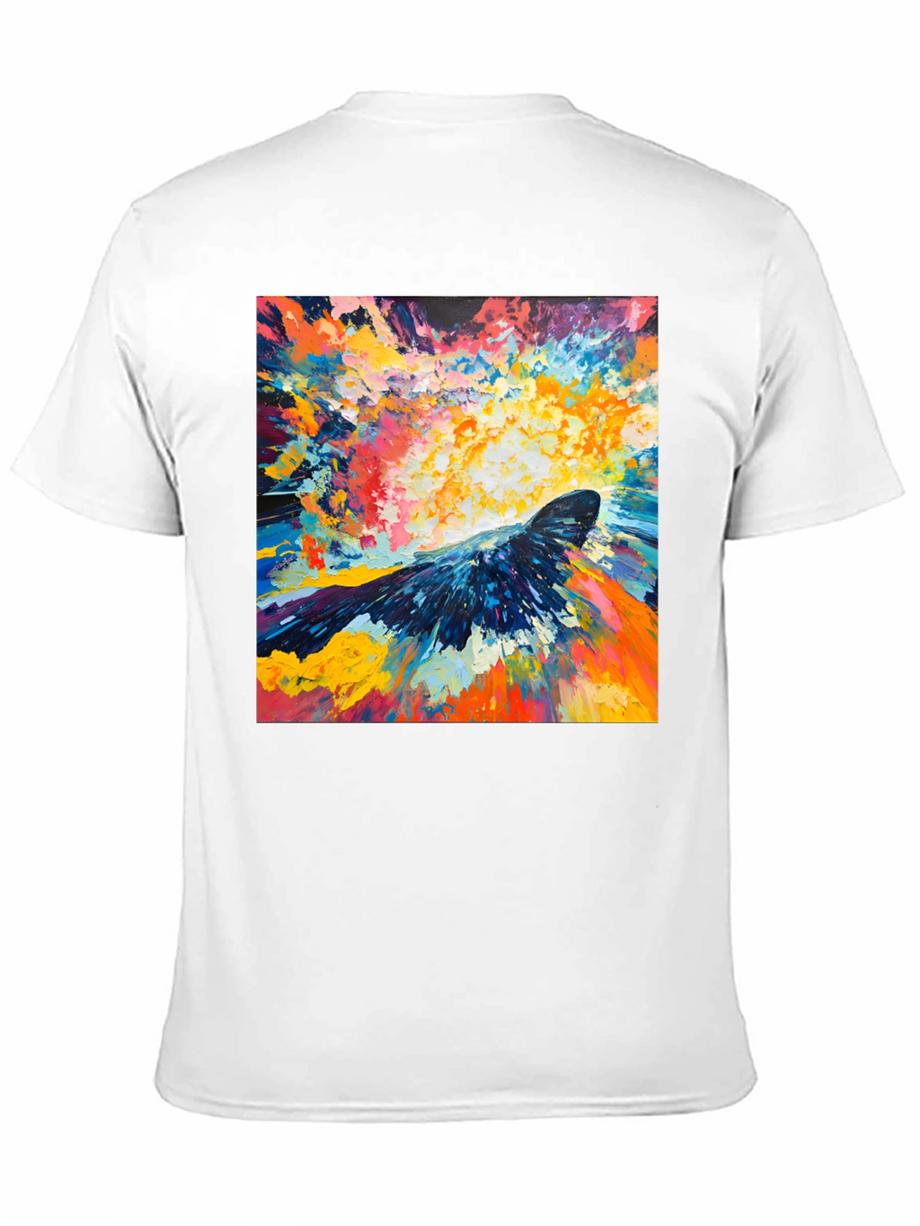 Abstract Crow Art Print Black T-Shirt