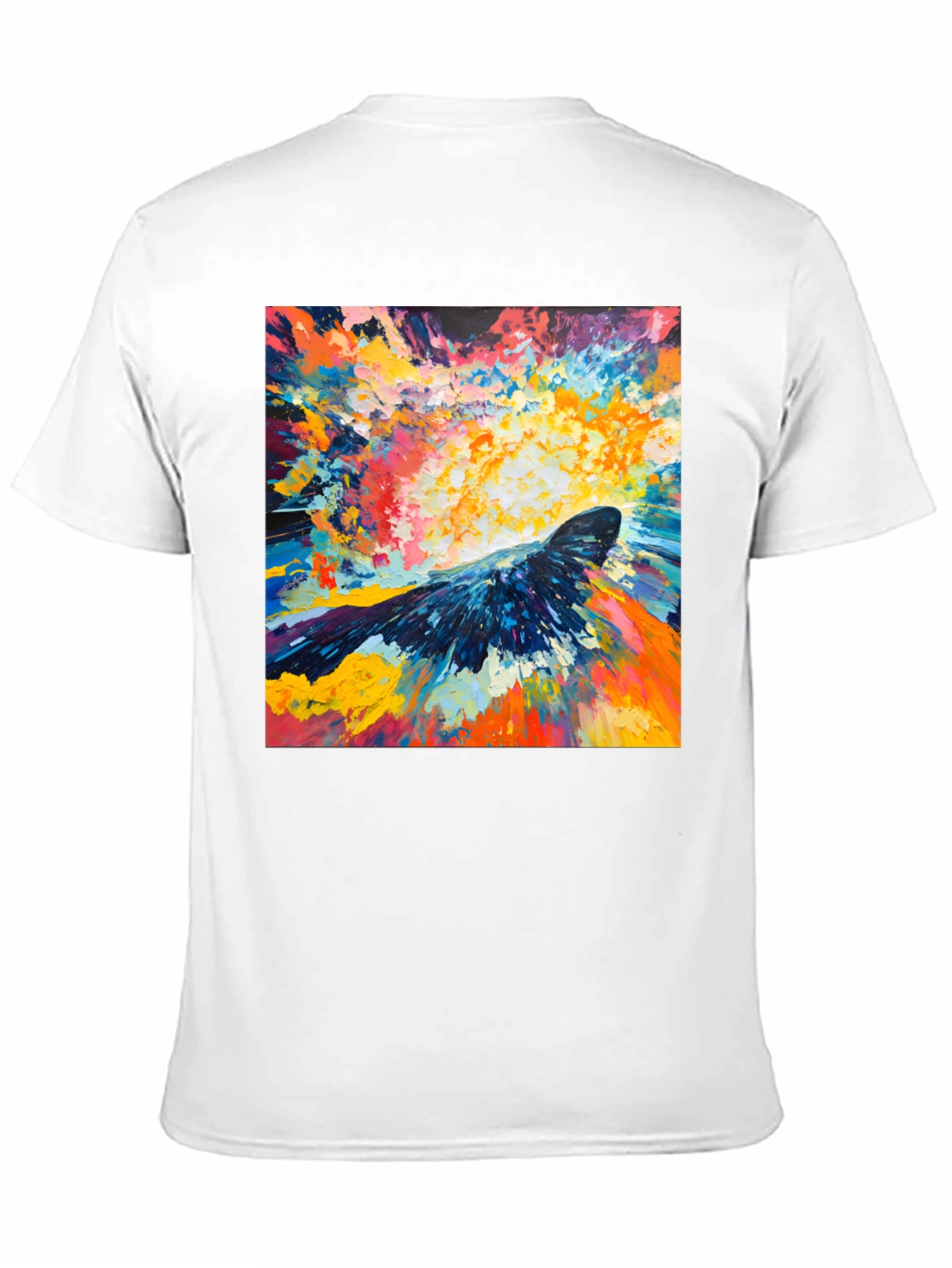 Abstract Crow Art Print Black T-Shirt