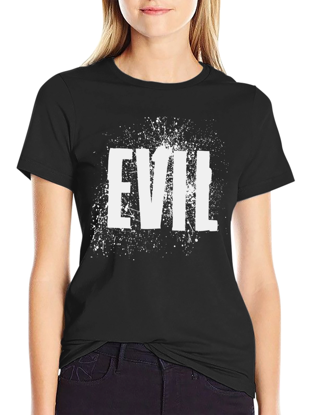 Evil Graphic Print Mens Black T-Shirt