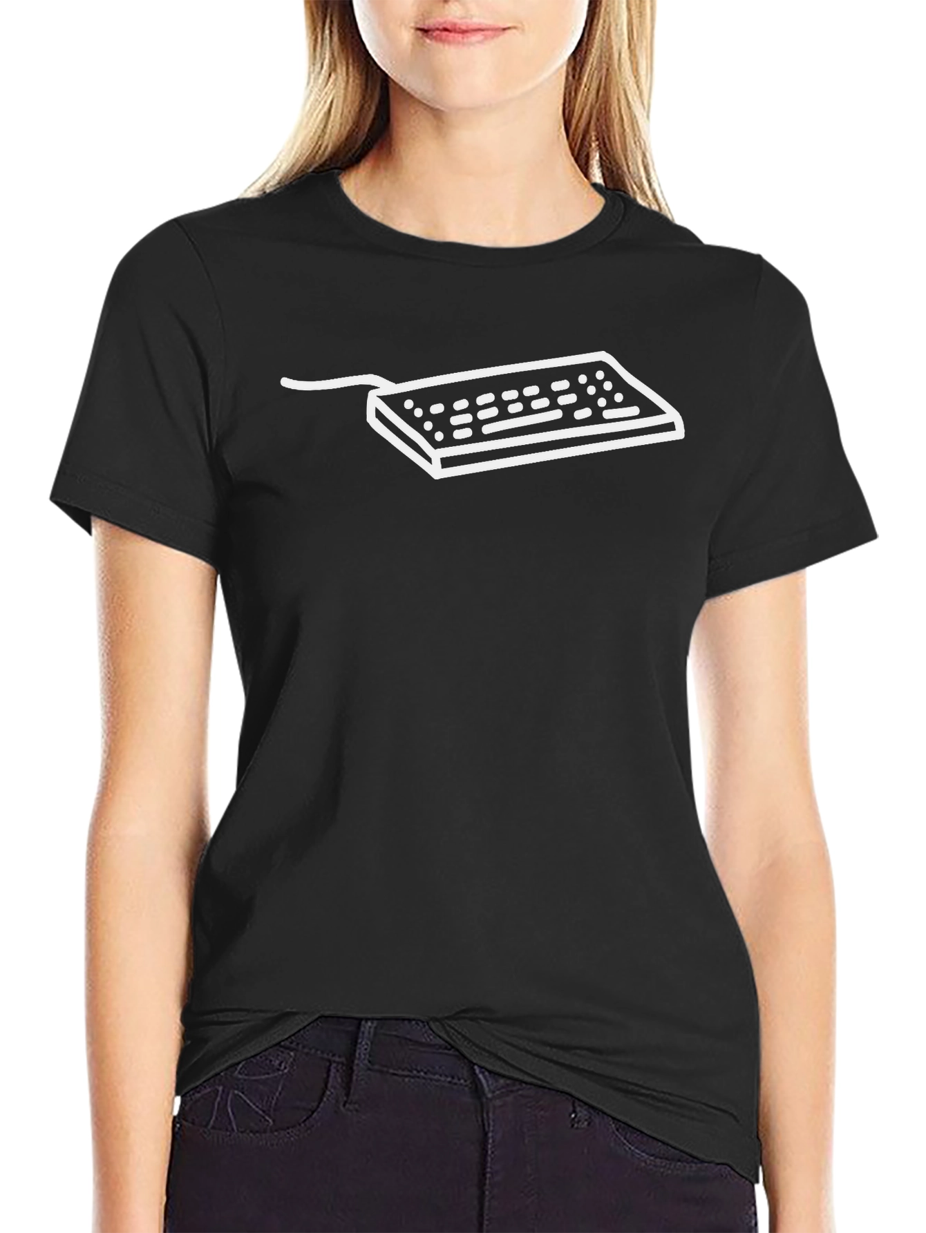 Keyboard Graphic Tee - Retro Tech Style