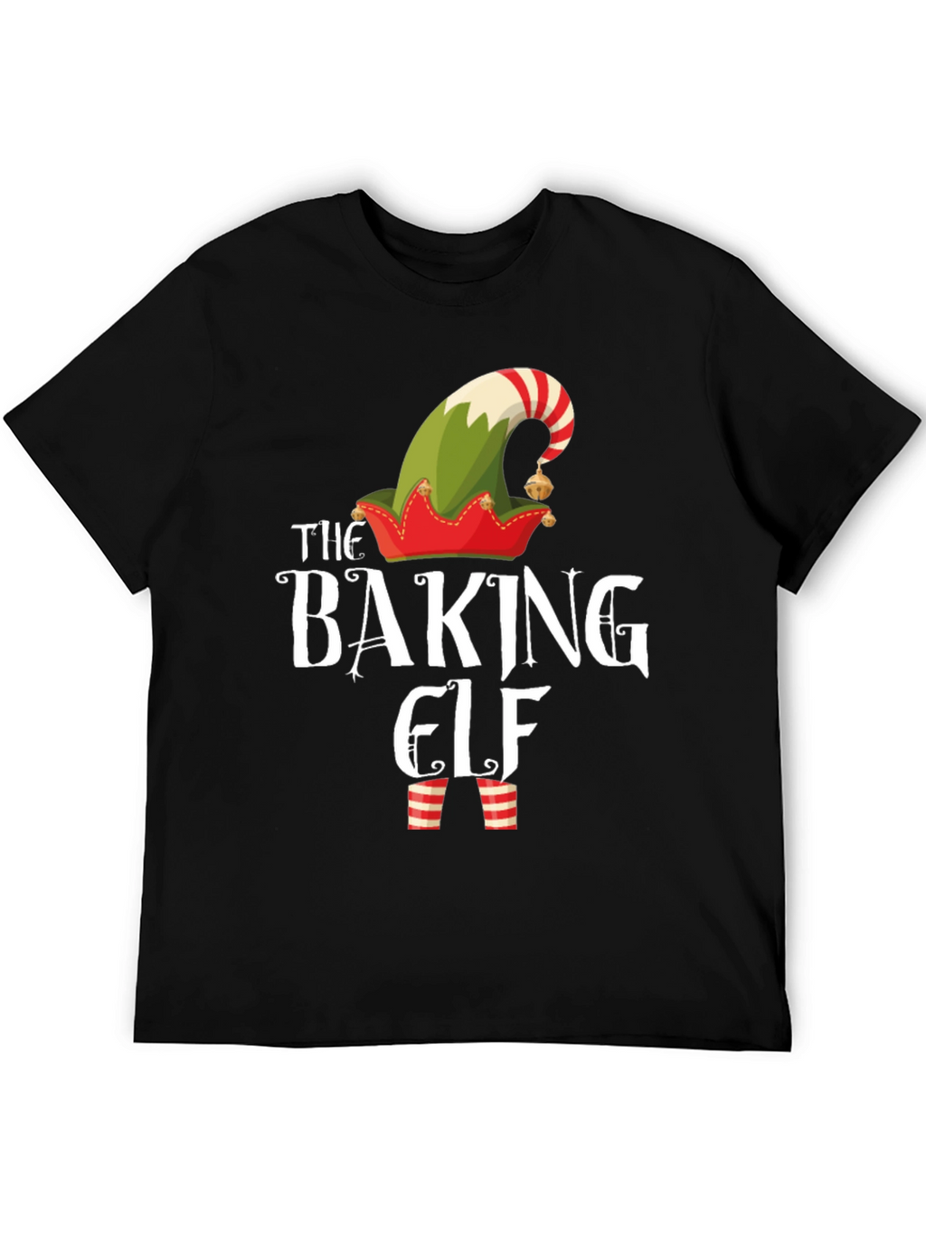 Baking Elf Graphic T-Shirt Christmas Holiday Tee
