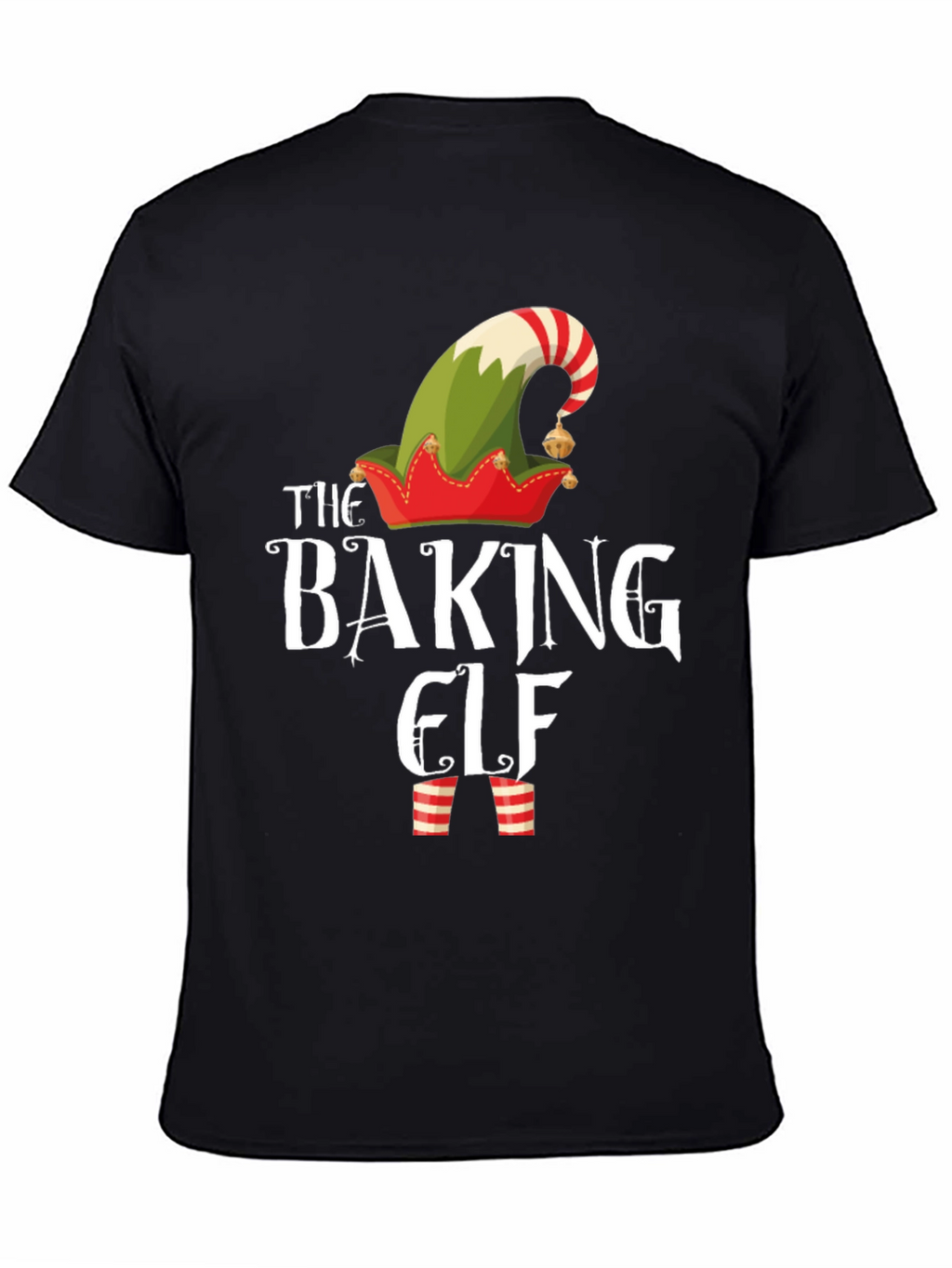 Baking Elf Graphic T-Shirt Christmas Holiday Tee