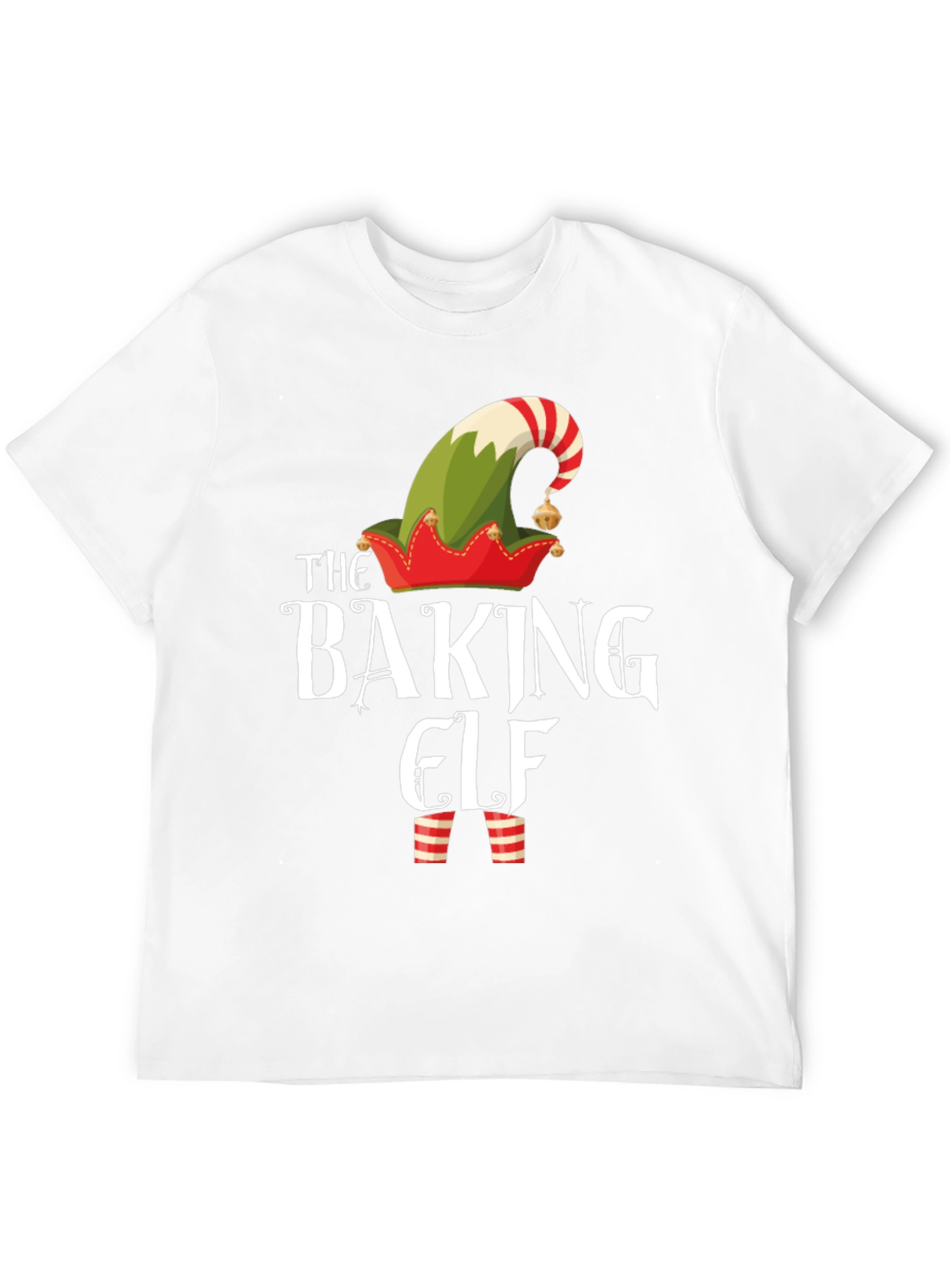 Baking Elf Graphic T-Shirt Christmas Holiday Tee
