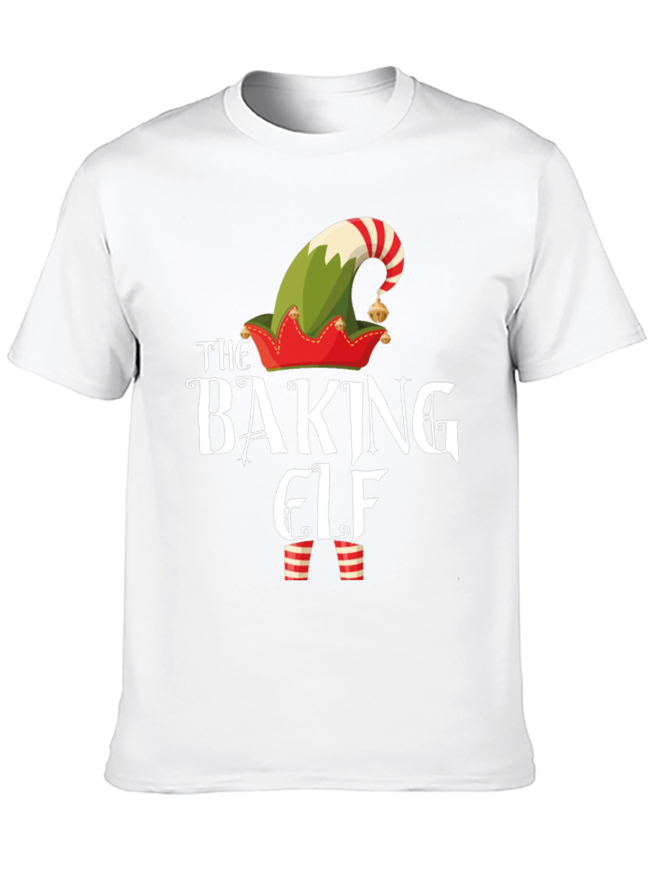 Baking Elf Graphic T-Shirt Christmas Holiday Tee