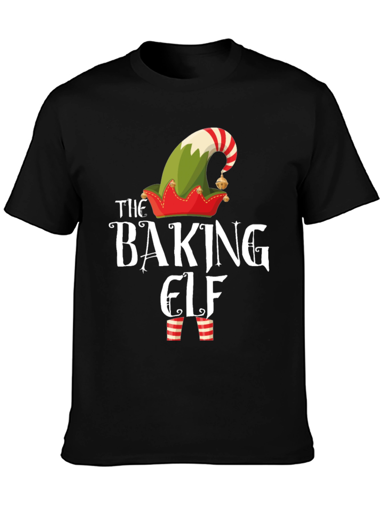 Baking Elf Graphic T-Shirt Christmas Holiday Tee