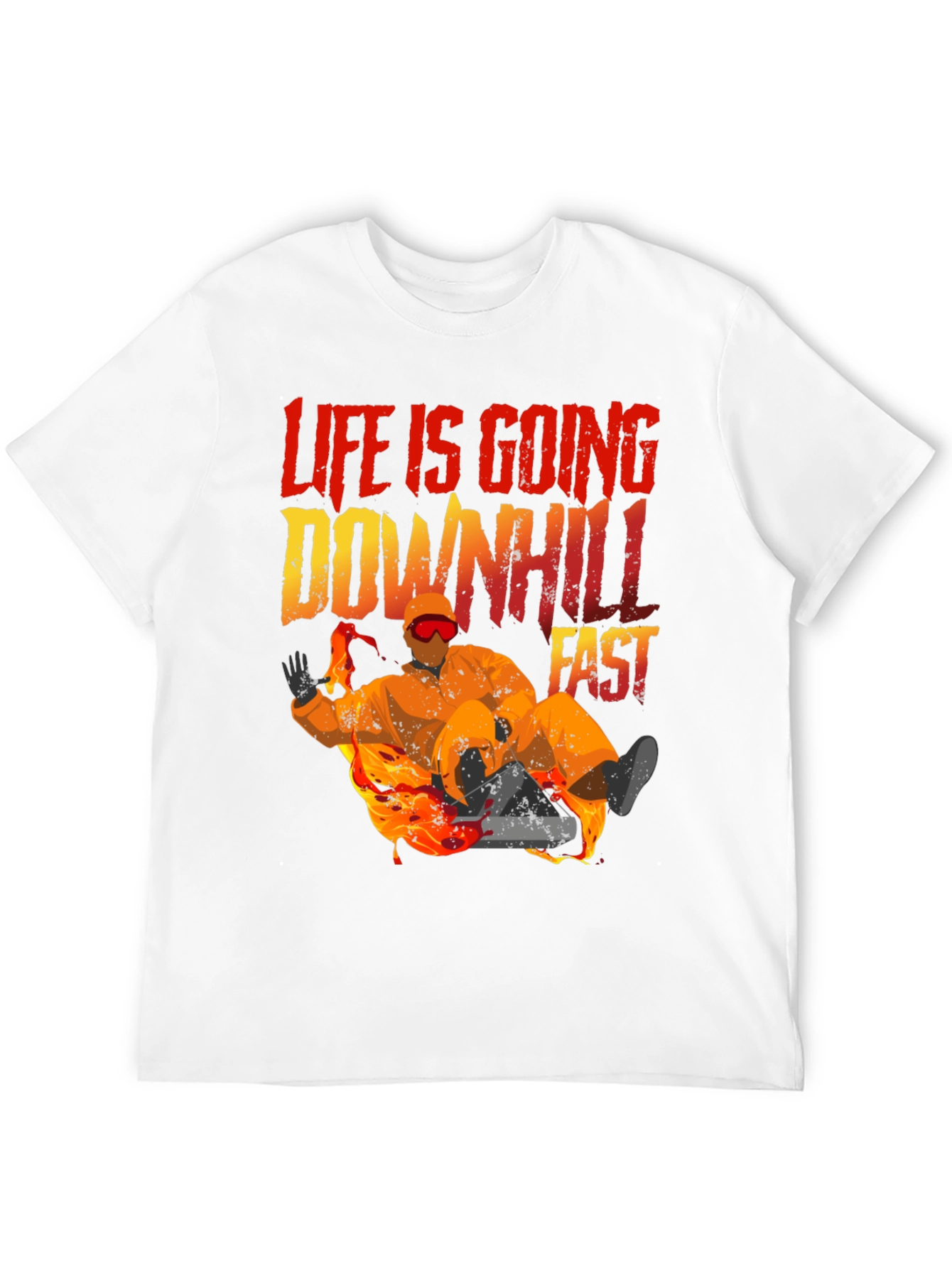 Life Is Going Downhill Fast Graphic Tee - Black