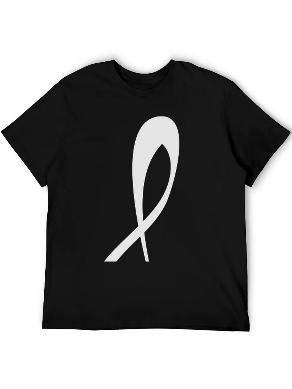 Modern Ribbon Graphic Black T-Shirt