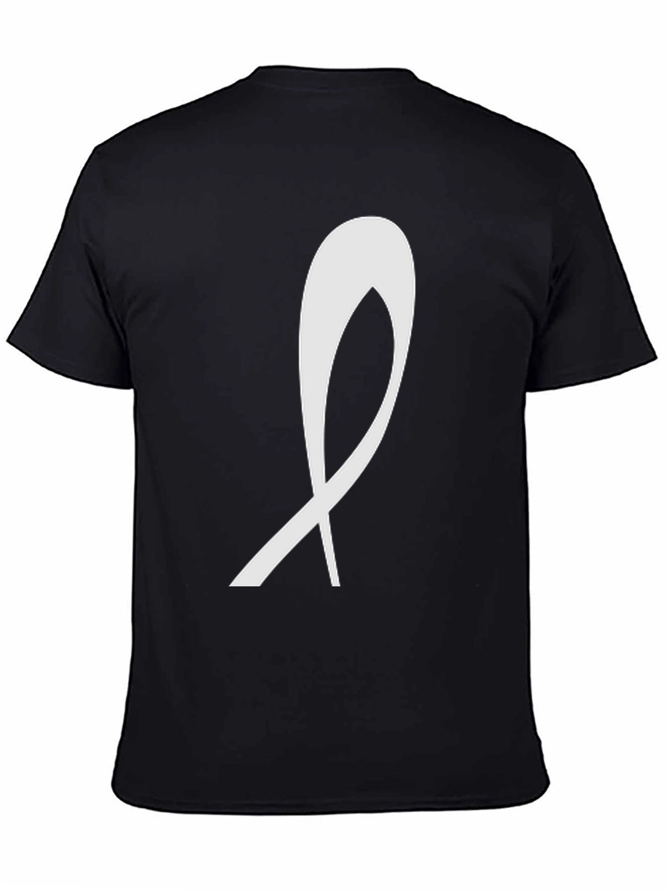 Modern Ribbon Graphic Black T-Shirt