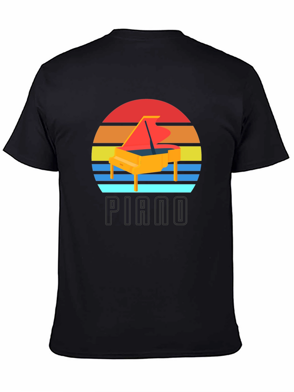 Piano Sunset Graphic T-Shirt